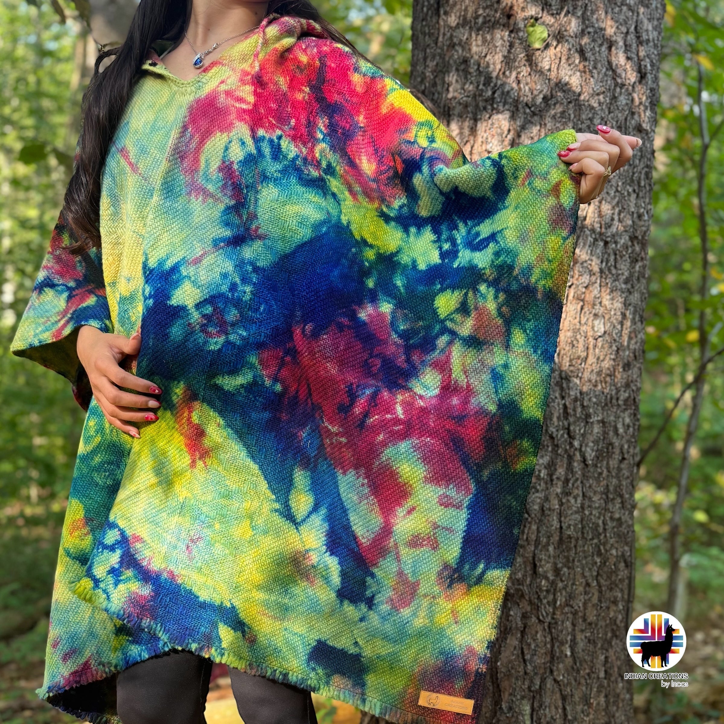 Cockscomb Wool Poncho