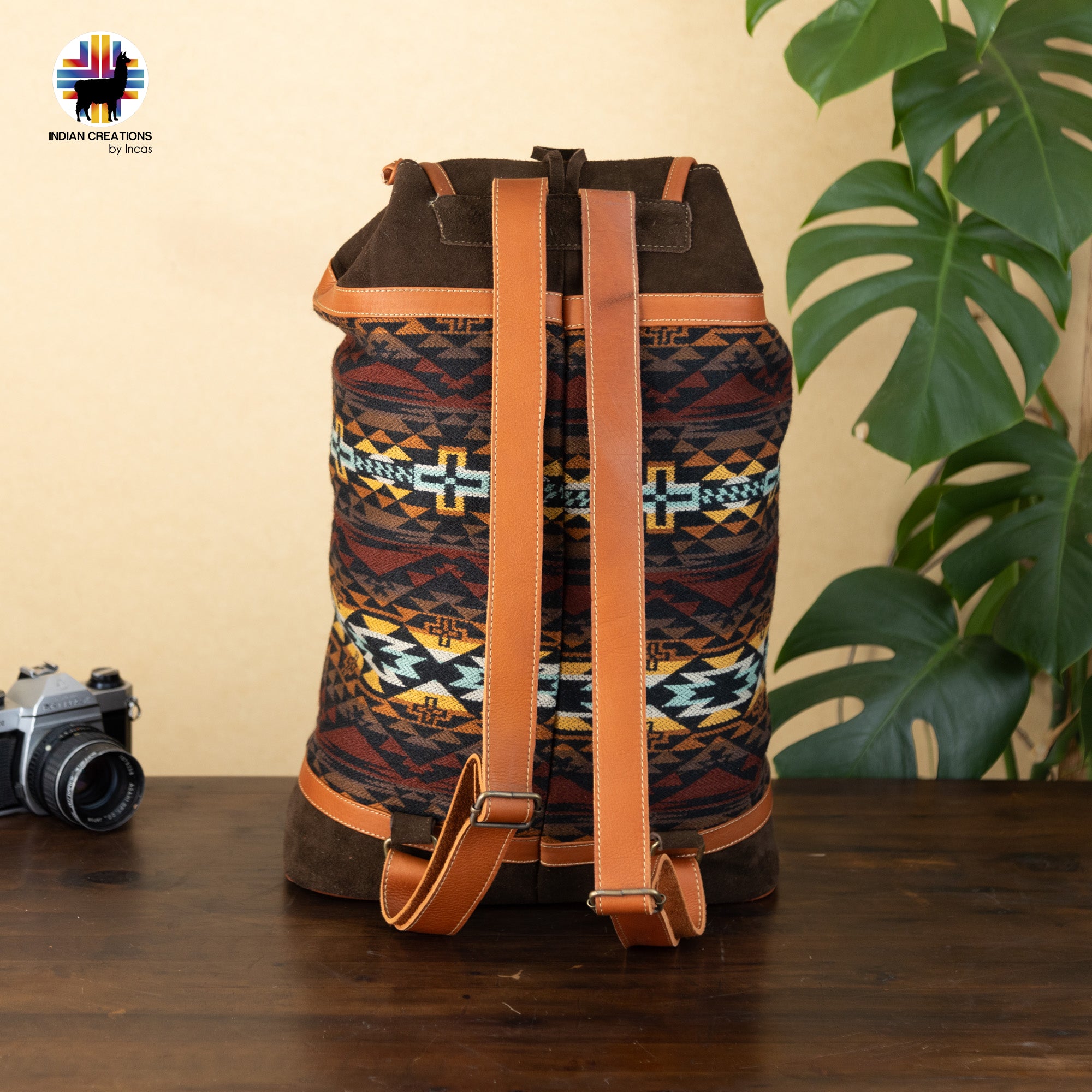 Beautiful Leather Backpack. Handcrafted by Indigenous Hands. Lightweight Rucksack Backpack. Hippie & Bohemian Style.FREE SHIPPING!Gift Ideas