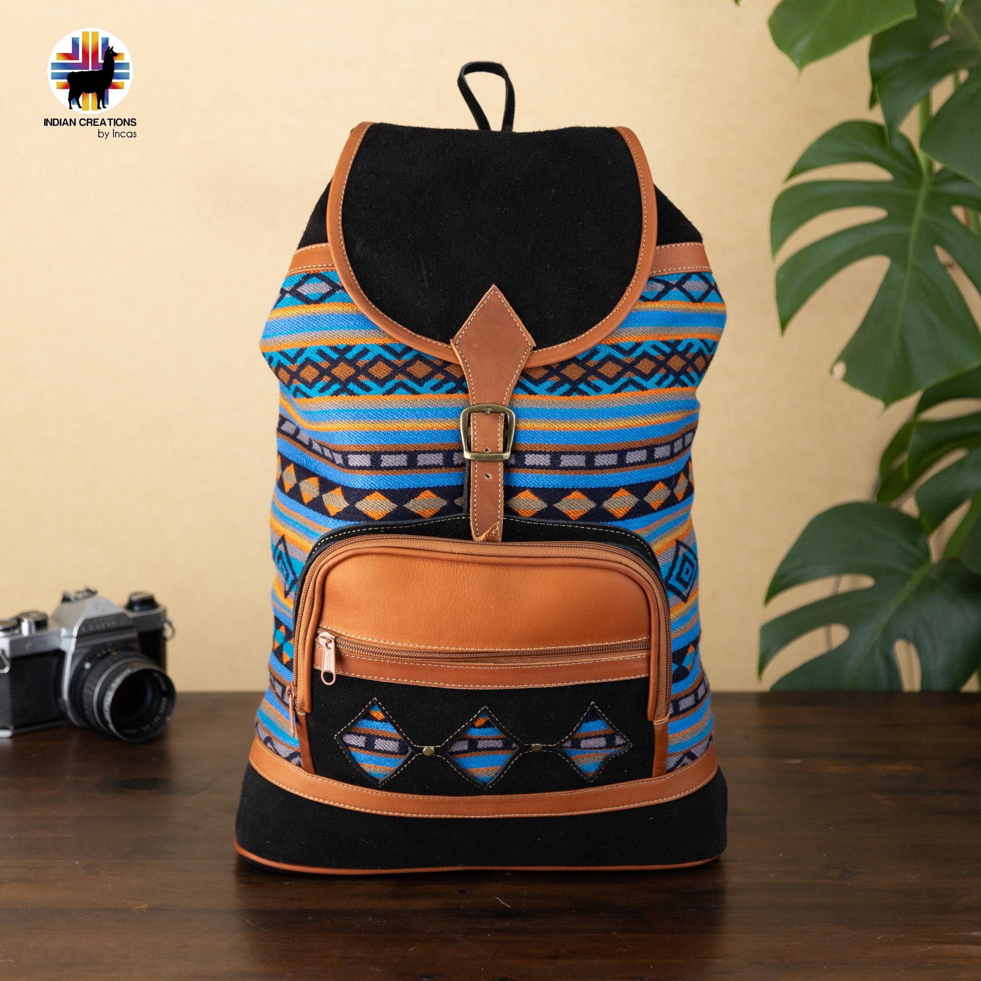 Beautiful Leather Backpack. Handcrafted by Indigenous Hands. Lightweight Rucksack Backpack. Hippie & Bohemian Style.FREE SHIPPING!Gift Ideas