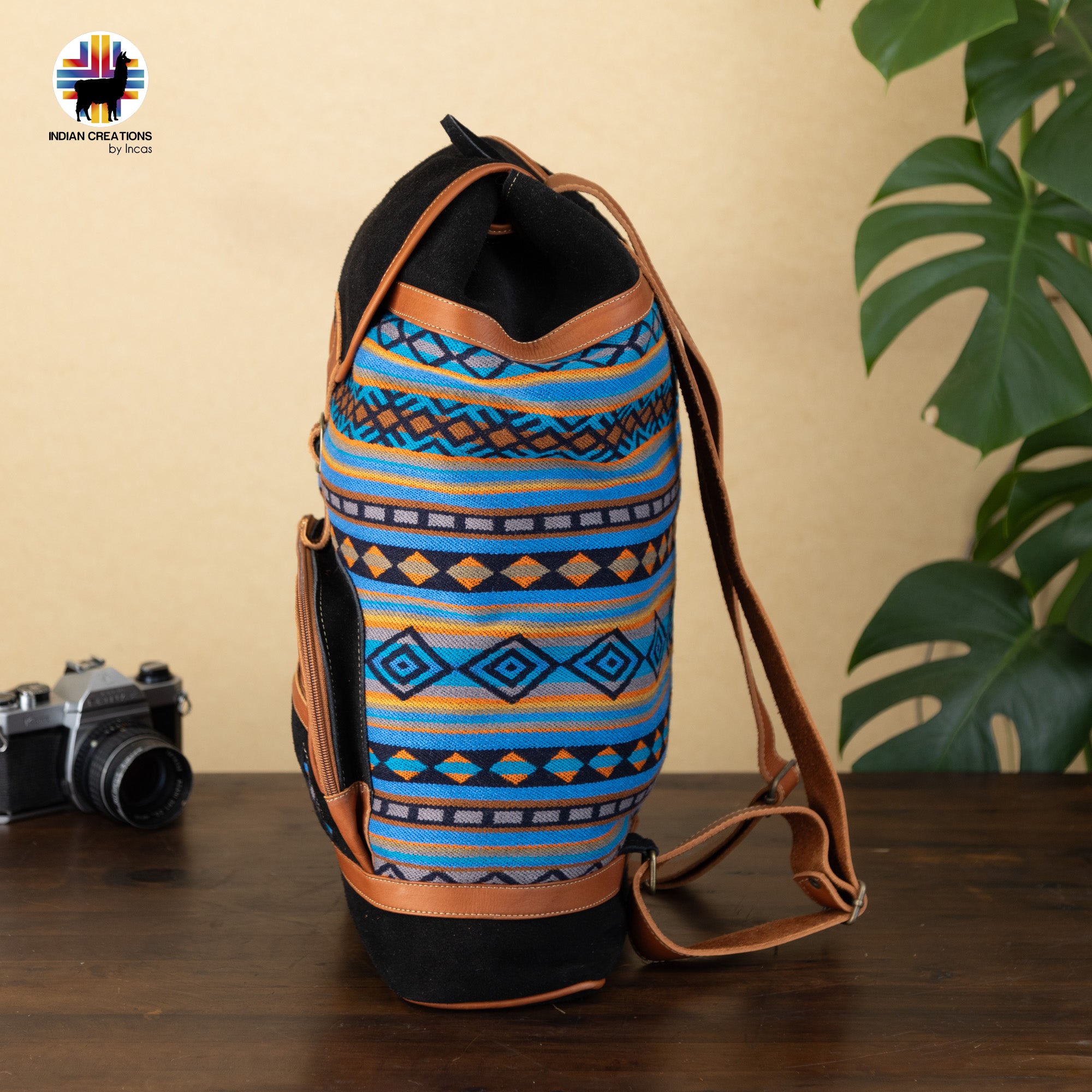 Beautiful Leather Backpack. Handcrafted by Indigenous Hands. Lightweight Rucksack Backpack. Hippie & Bohemian Style.FREE SHIPPING!Gift Ideas