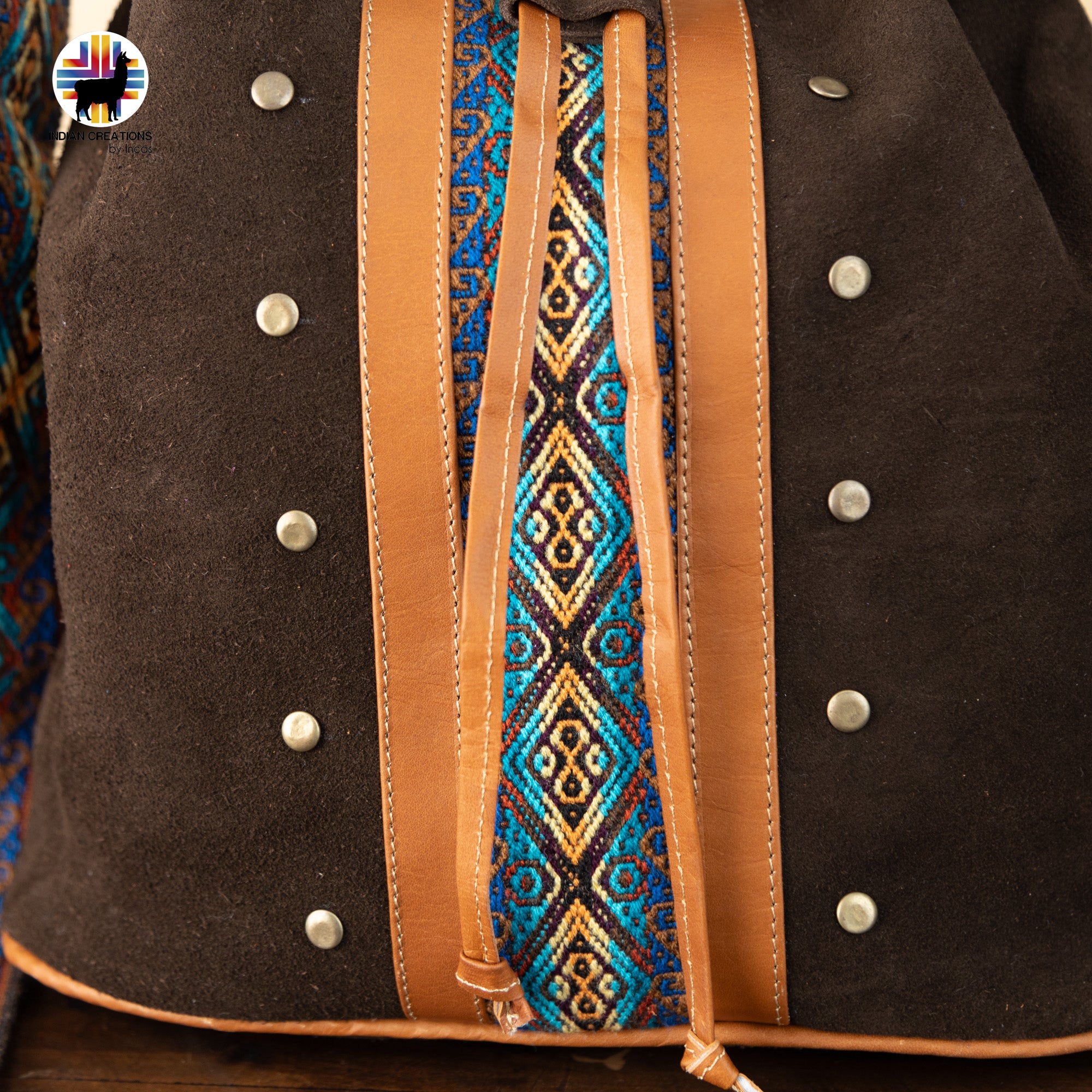Unique Suede Leather Shoulder Bag. Handcrafted by Indigenous Hands. Lightweight Bucket Bag. Hippie & Bohemian Style. FREE SHIPPING!