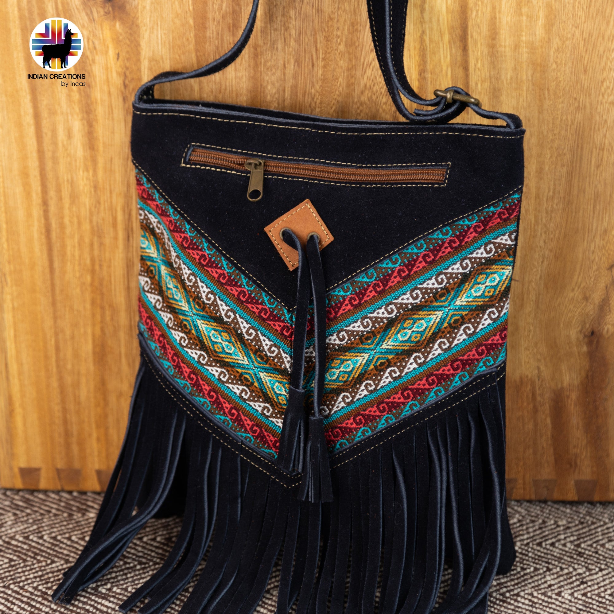 Suede Leather Cross-body Purse. Handcrafted by Indigenous Hands. Chic Purse. Hippie & Bohemian Style. FREE SHIPPING! Gift Ideas
