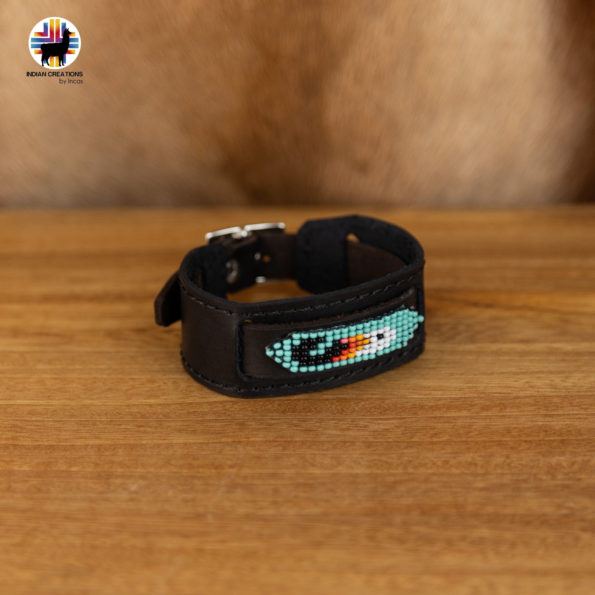 Beaded Cuff Bracelets. Handmade by Indigenous Hands. Leather Bracelets. Beaded Bracelets. Unisex.  Adjustable Strap.