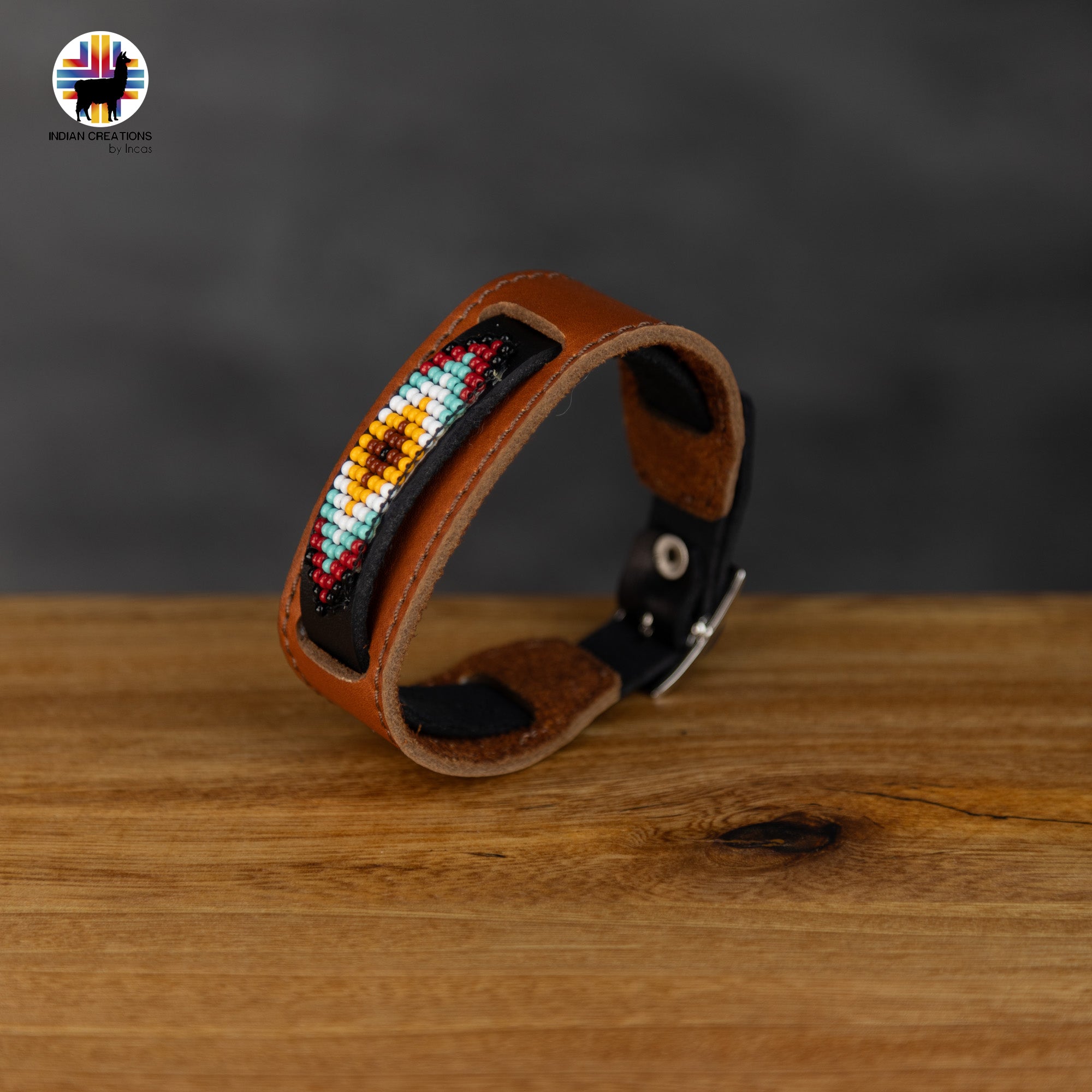 Beaded Cuff Bracelets. Handmade by Indigenous Hands. Leather Bracelets. Beaded Bracelets. Unisex.  Adjustable Strap.
