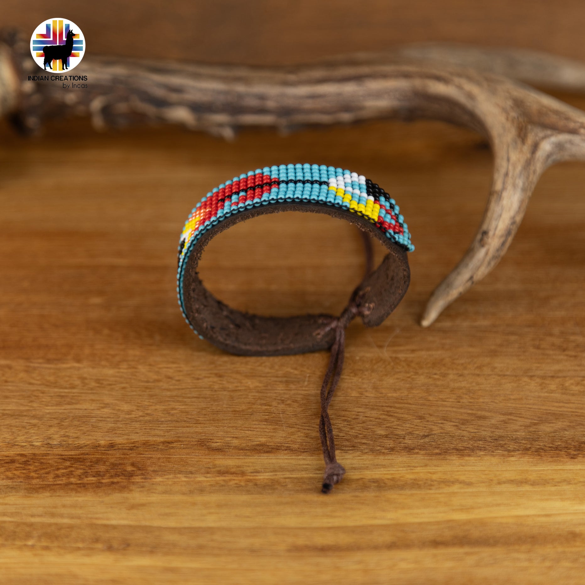 Beaded Cuff Bracelets. Handmade by Indigenous Hands. Leather Bracelets. Beaded Bracelets. Unisex.  Adjustable Strap.