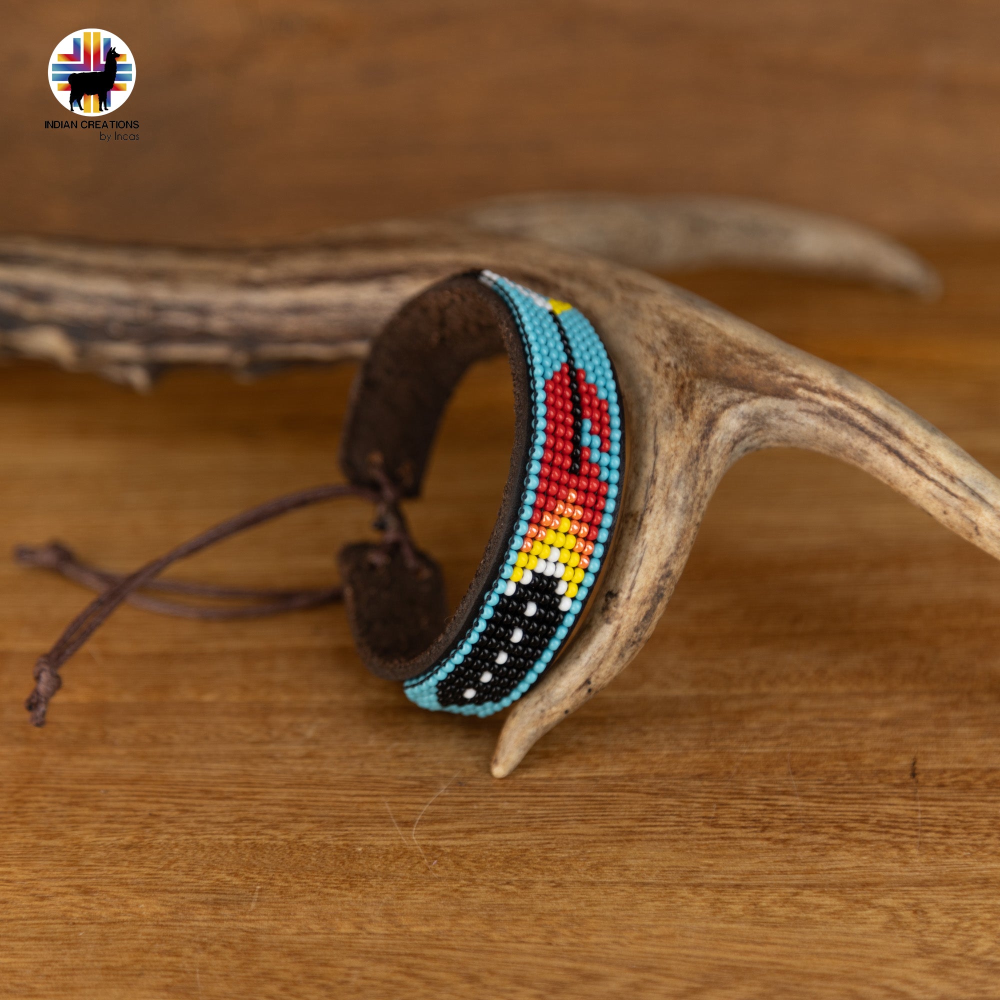 Beaded Cuff Bracelets. Handmade by Indigenous Hands. Leather Bracelets. Beaded Bracelets. Unisex.  Adjustable Strap.