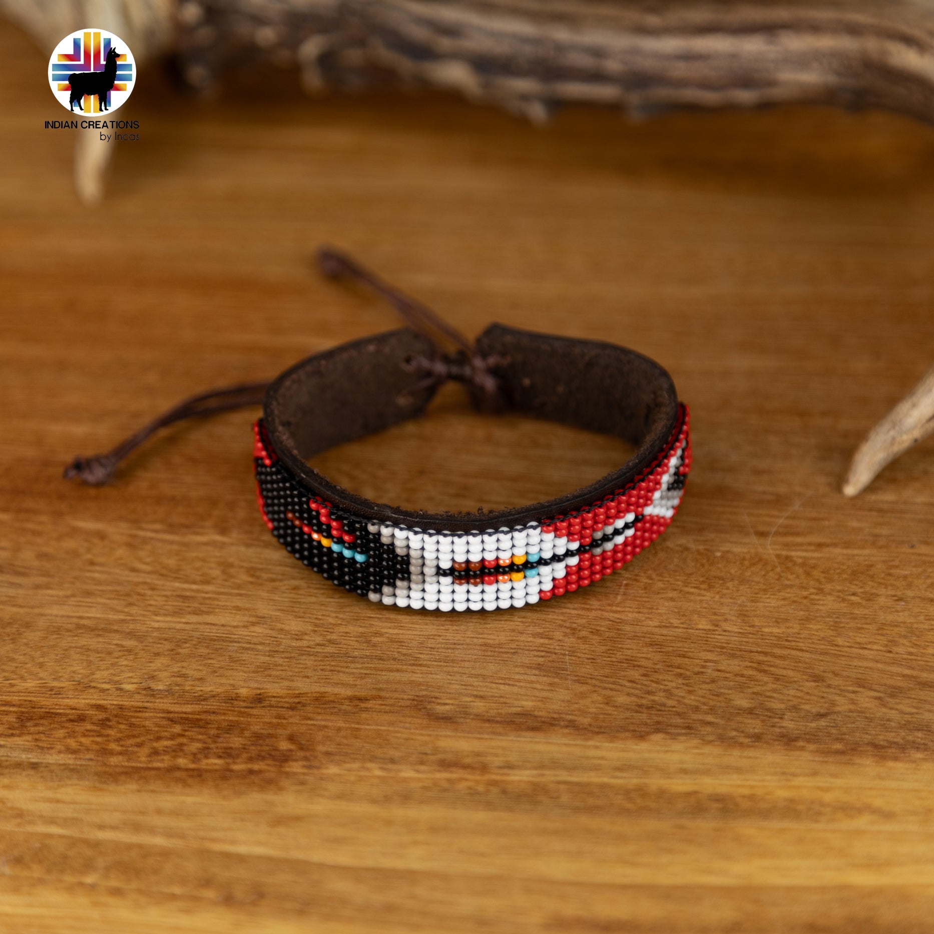 Beaded Cuff Bracelets. Handmade by Indigenous Hands. Leather Bracelets. Beaded Bracelets. Unisex.  Adjustable Strap.
