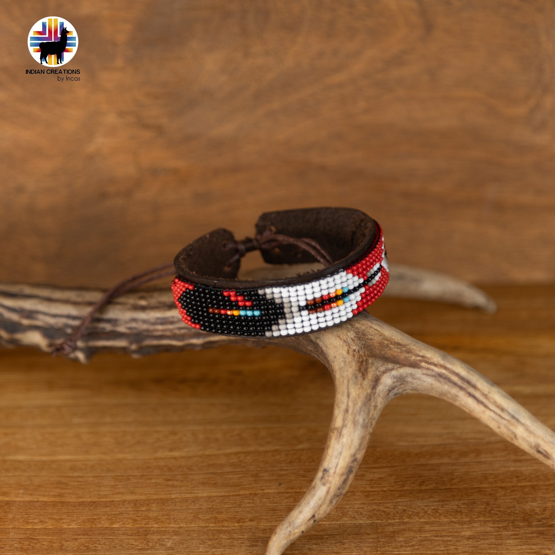 Beaded Cuff Bracelets. Handmade by Indigenous Hands. Leather Bracelets. Beaded Bracelets. Unisex.  Adjustable Strap.