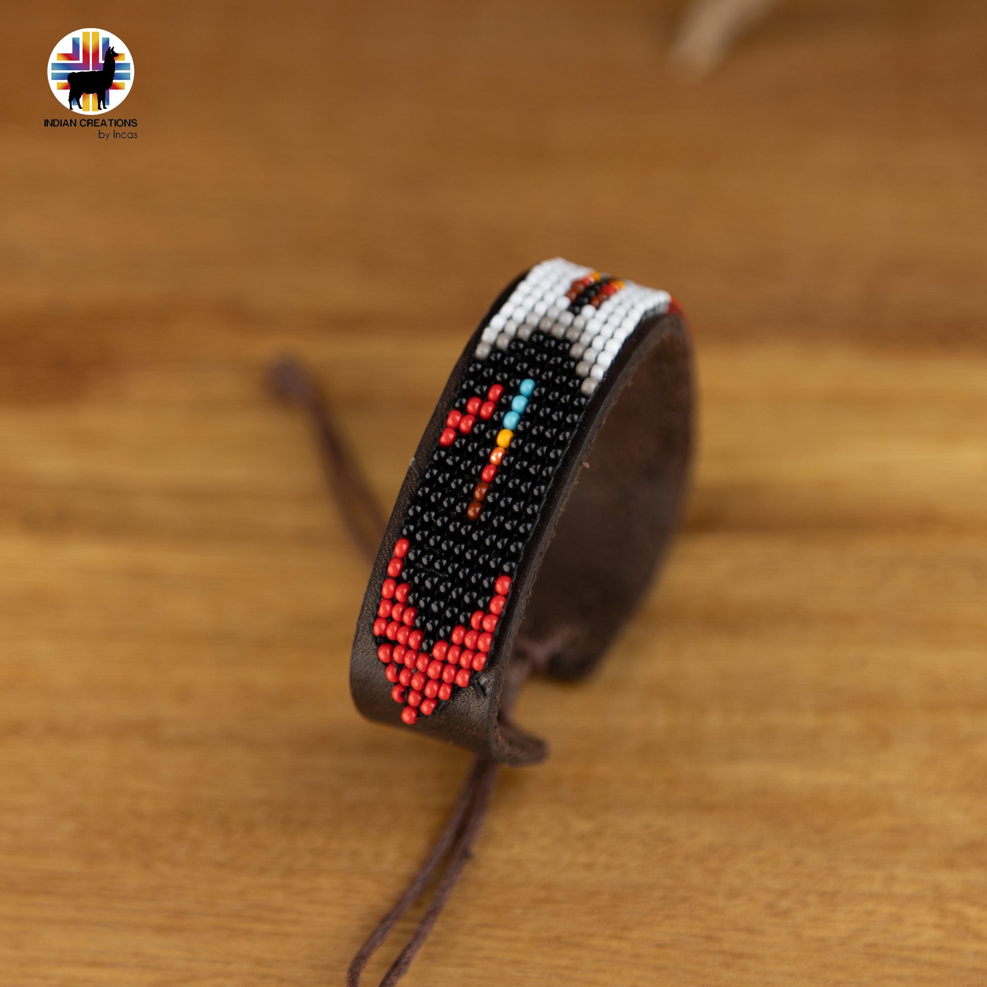 Beaded Cuff Bracelets. Handmade by Indigenous Hands. Leather Bracelets. Beaded Bracelets. Unisex.  Adjustable Strap.