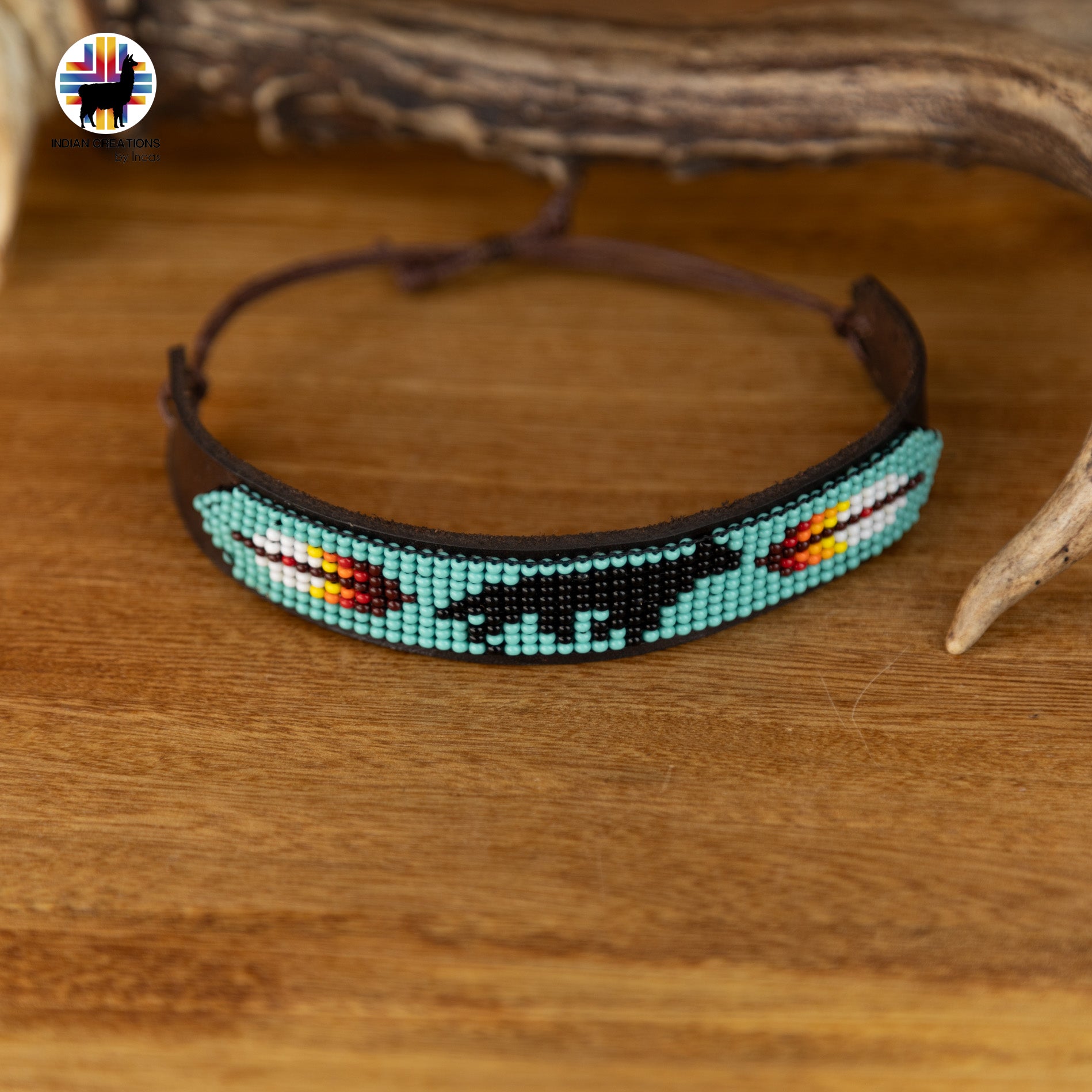 Beaded Cuff Bracelets. Handmade by Indigenous Hands. Leather Bracelets. Beaded Bracelets. Unisex.  Adjustable Strap.