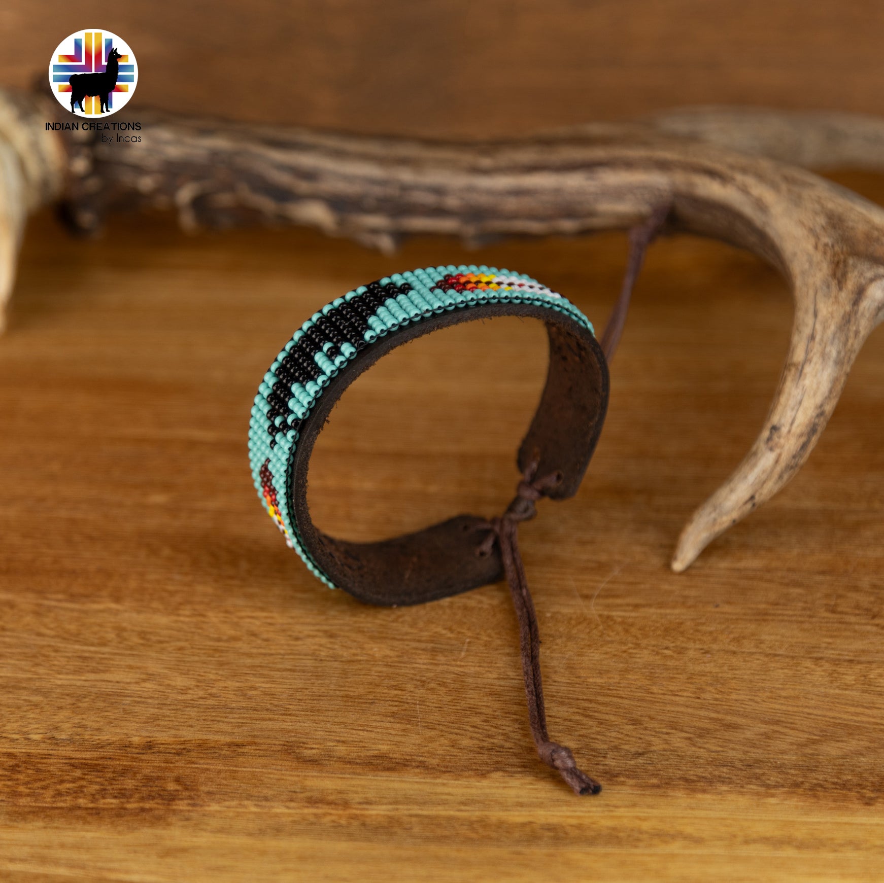 Beaded Cuff Bracelets. Handmade by Indigenous Hands. Leather Bracelets. Beaded Bracelets. Unisex.  Adjustable Strap.