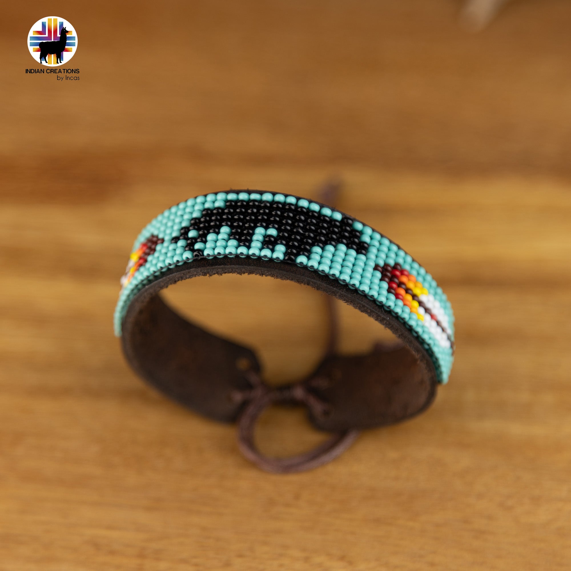 Beaded Cuff Bracelets. Handmade by Indigenous Hands. Leather Bracelets. Beaded Bracelets. Unisex.  Adjustable Strap.