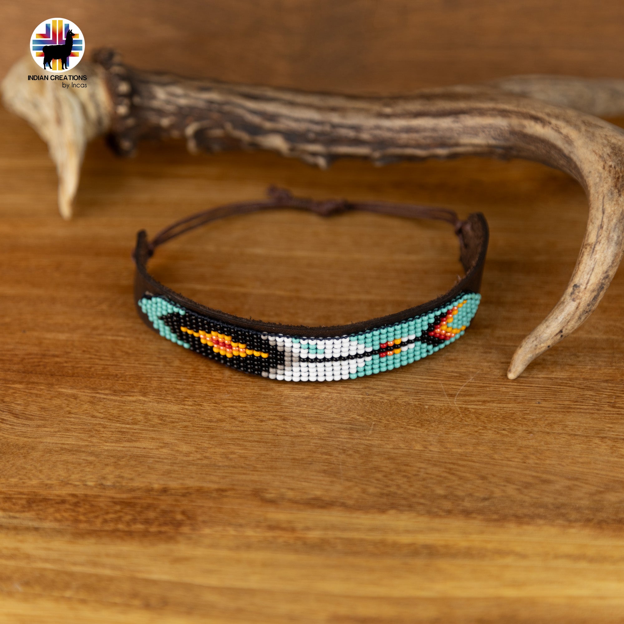 Beaded Cuff Bracelets. Handmade by Indigenous Hands. Leather Bracelets. Beaded Bracelets. Unisex.  Adjustable Strap.