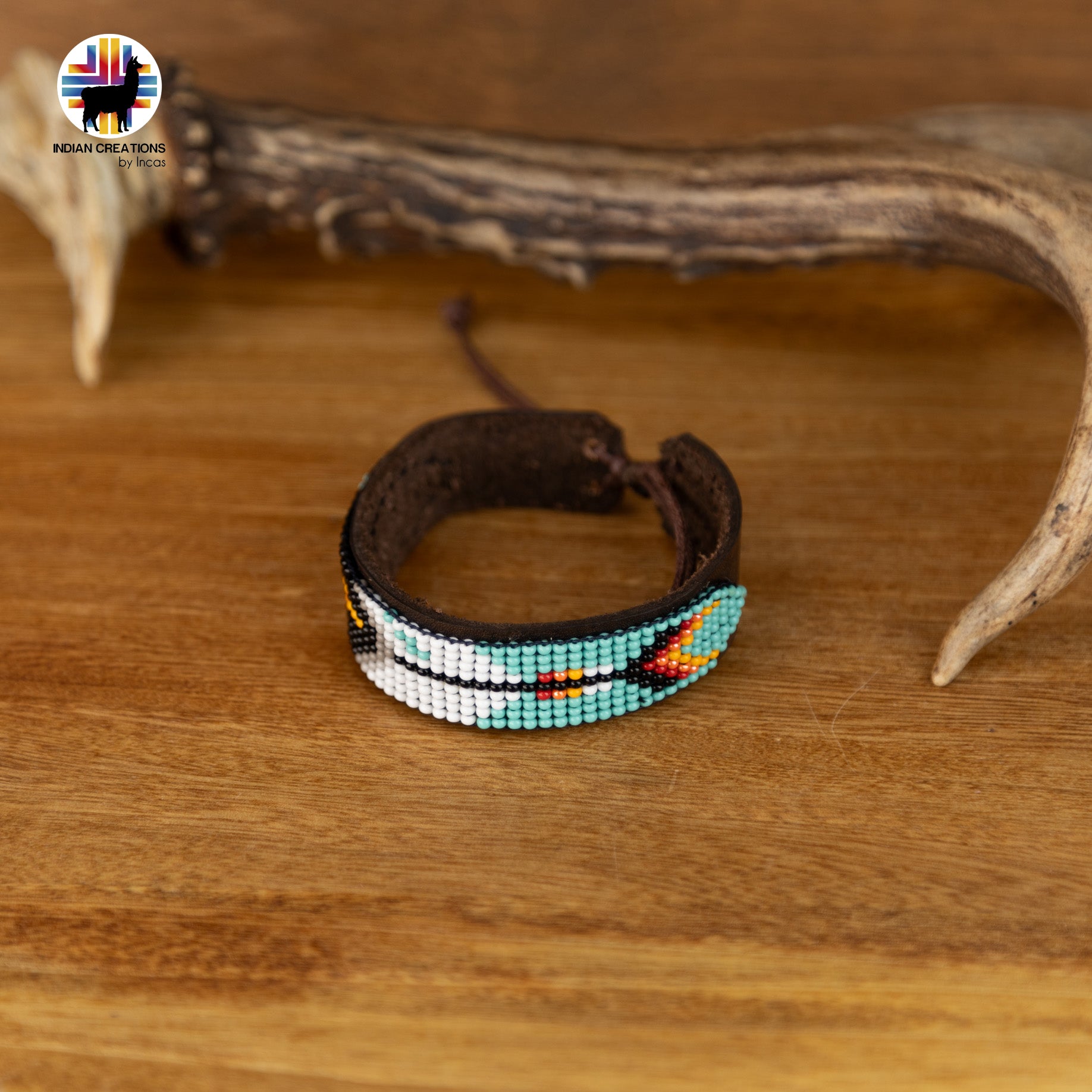 Beaded Cuff Bracelets. Handmade by Indigenous Hands. Leather Bracelets. Beaded Bracelets. Unisex.  Adjustable Strap.