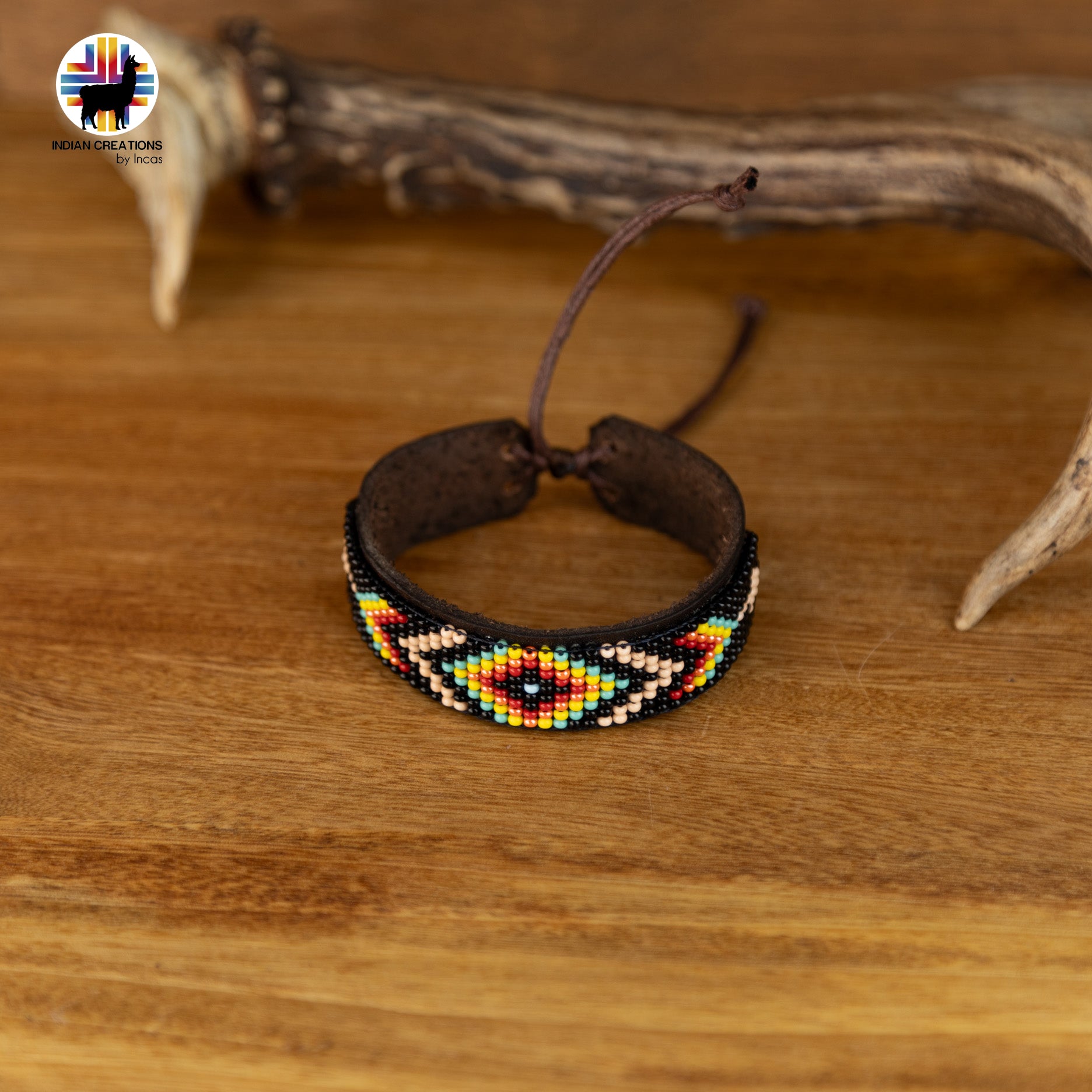 Beaded Cuff Bracelets. Handmade by Indigenous Hands. Leather Bracelets. Beaded Bracelets. Unisex.  Adjustable Strap.