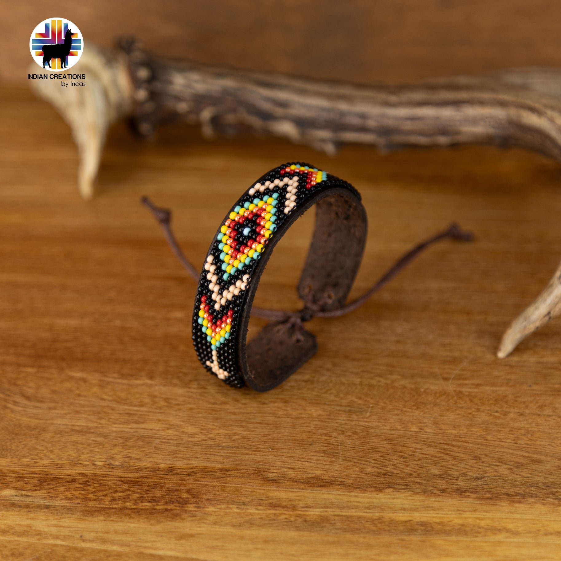 Beaded Cuff Bracelets. Handmade by Indigenous Hands. Leather Bracelets. Beaded Bracelets. Unisex.  Adjustable Strap.