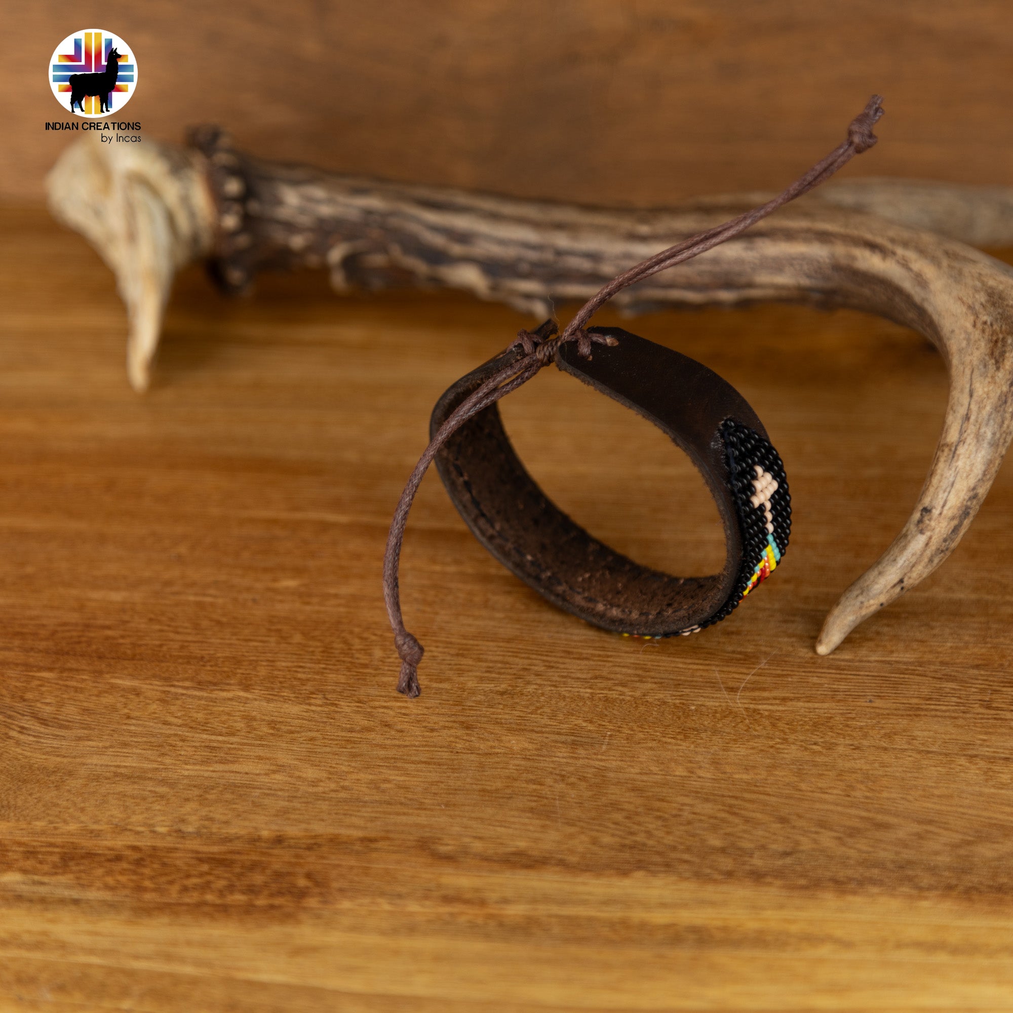 Beaded Cuff Bracelets. Handmade by Indigenous Hands. Leather Bracelets. Beaded Bracelets. Unisex.  Adjustable Strap.
