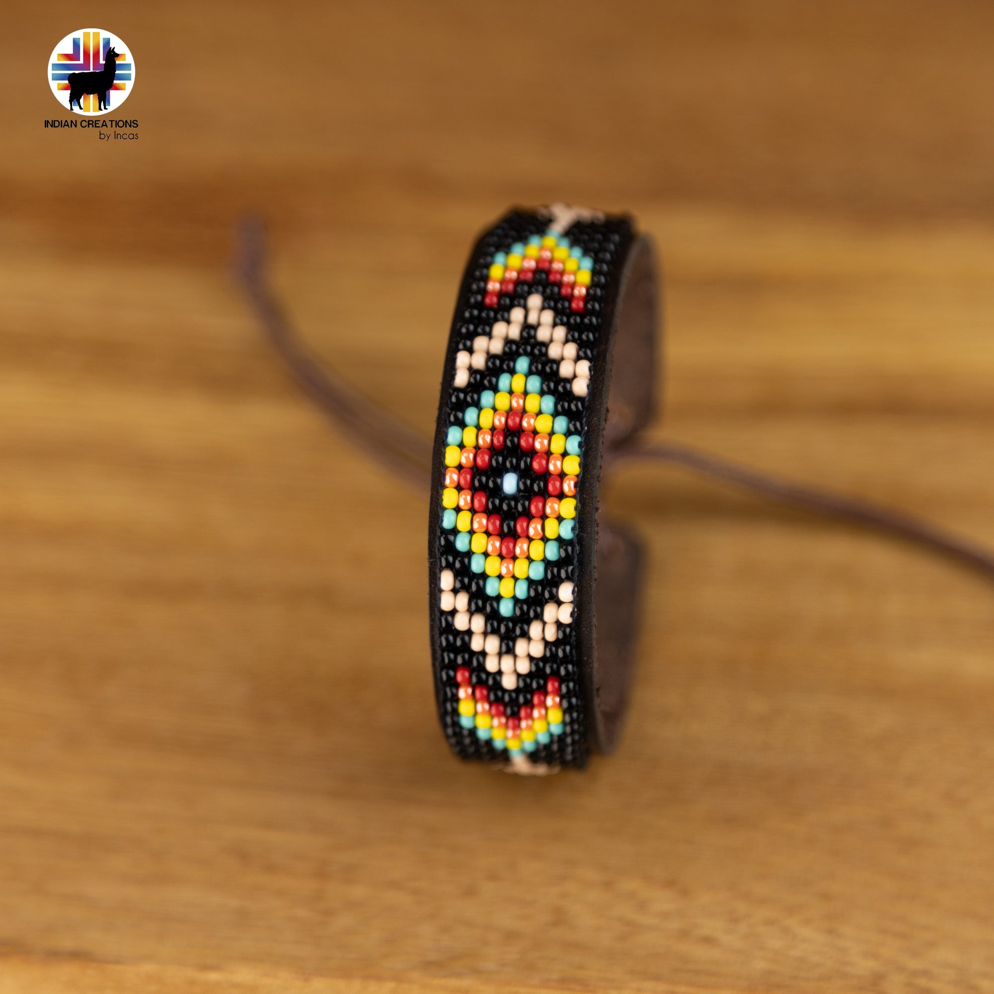 Beaded Cuff Bracelets. Handmade by Indigenous Hands. Leather Bracelets. Beaded Bracelets. Unisex.  Adjustable Strap.