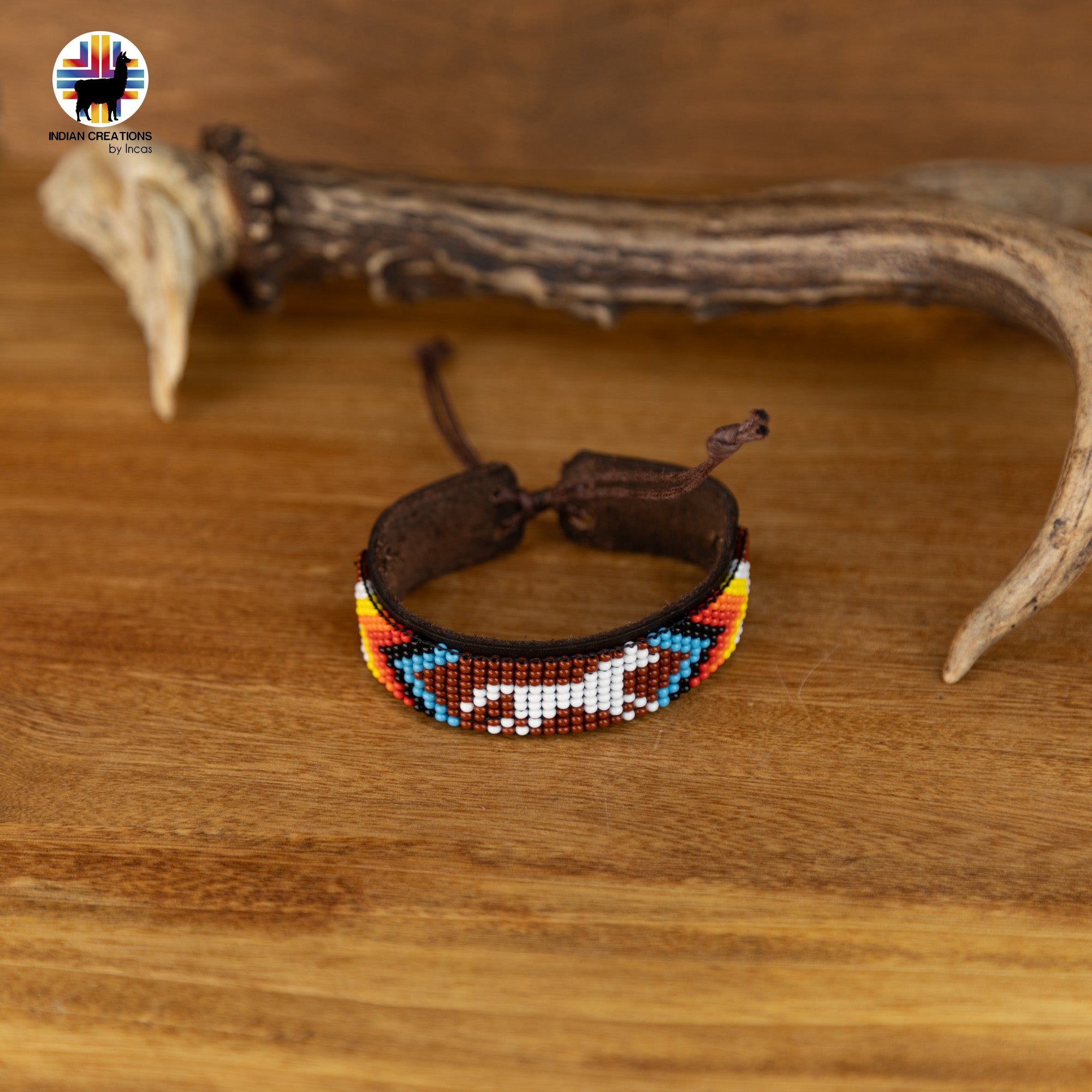 Beaded Cuff Bracelets. Handmade by Indigenous Hands. Leather Bracelets. Beaded Bracelets. Unisex.  Adjustable Strap.