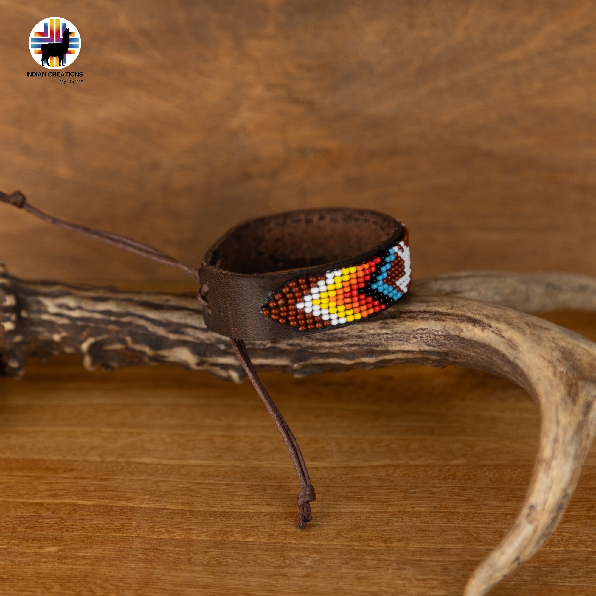 Beaded Cuff Bracelets. Handmade by Indigenous Hands. Leather Bracelets. Beaded Bracelets. Unisex.  Adjustable Strap.