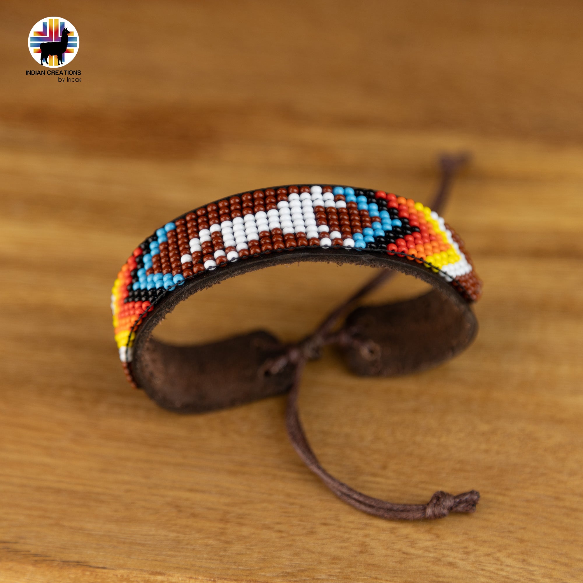 Beaded Cuff Bracelets. Handmade by Indigenous Hands. Leather Bracelets. Beaded Bracelets. Unisex.  Adjustable Strap.