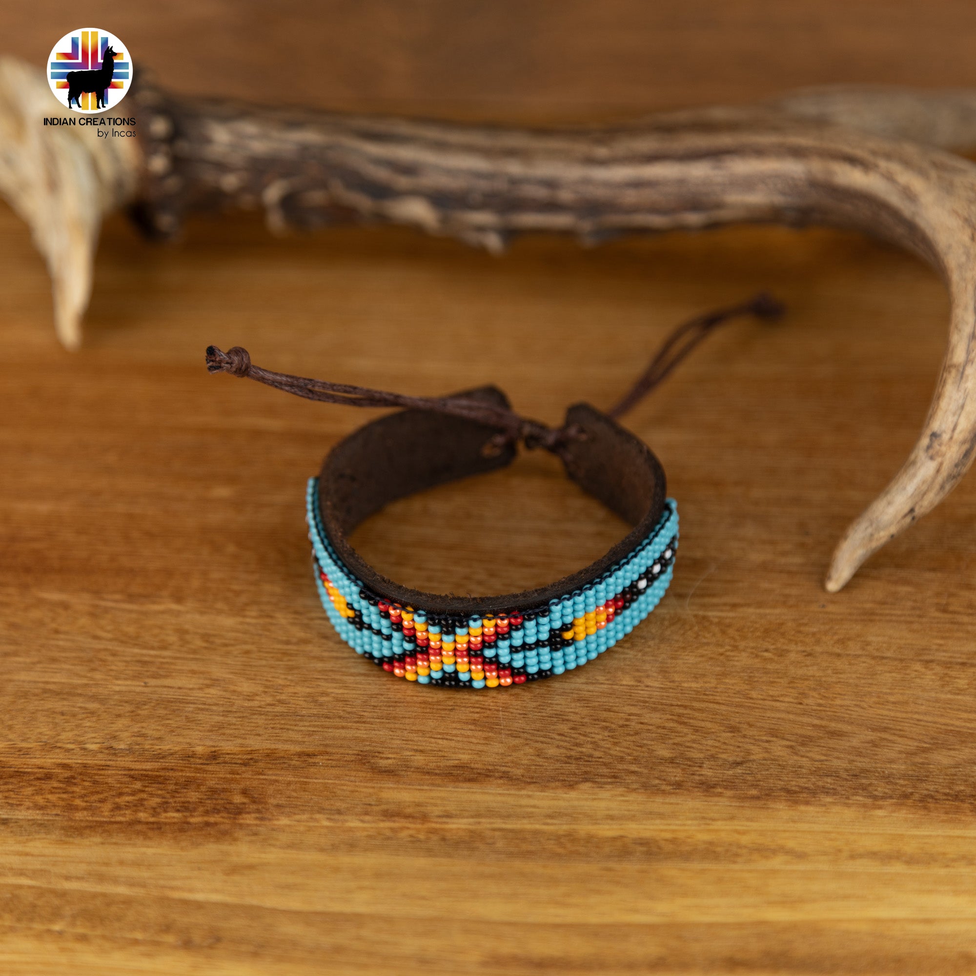 Beaded Cuff Bracelets. Handmade by Indigenous Hands. Leather Bracelets. Beaded Bracelets. Unisex.  Adjustable Strap.
