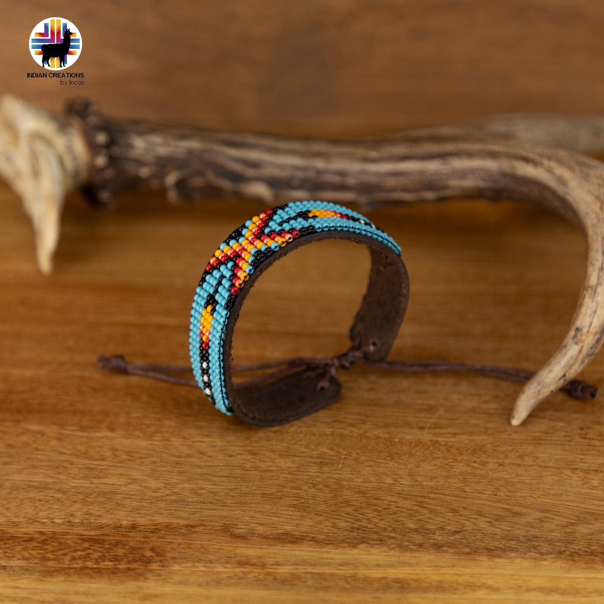 Beaded Cuff Bracelets. Handmade by Indigenous Hands. Leather Bracelets. Beaded Bracelets. Unisex.  Adjustable Strap.