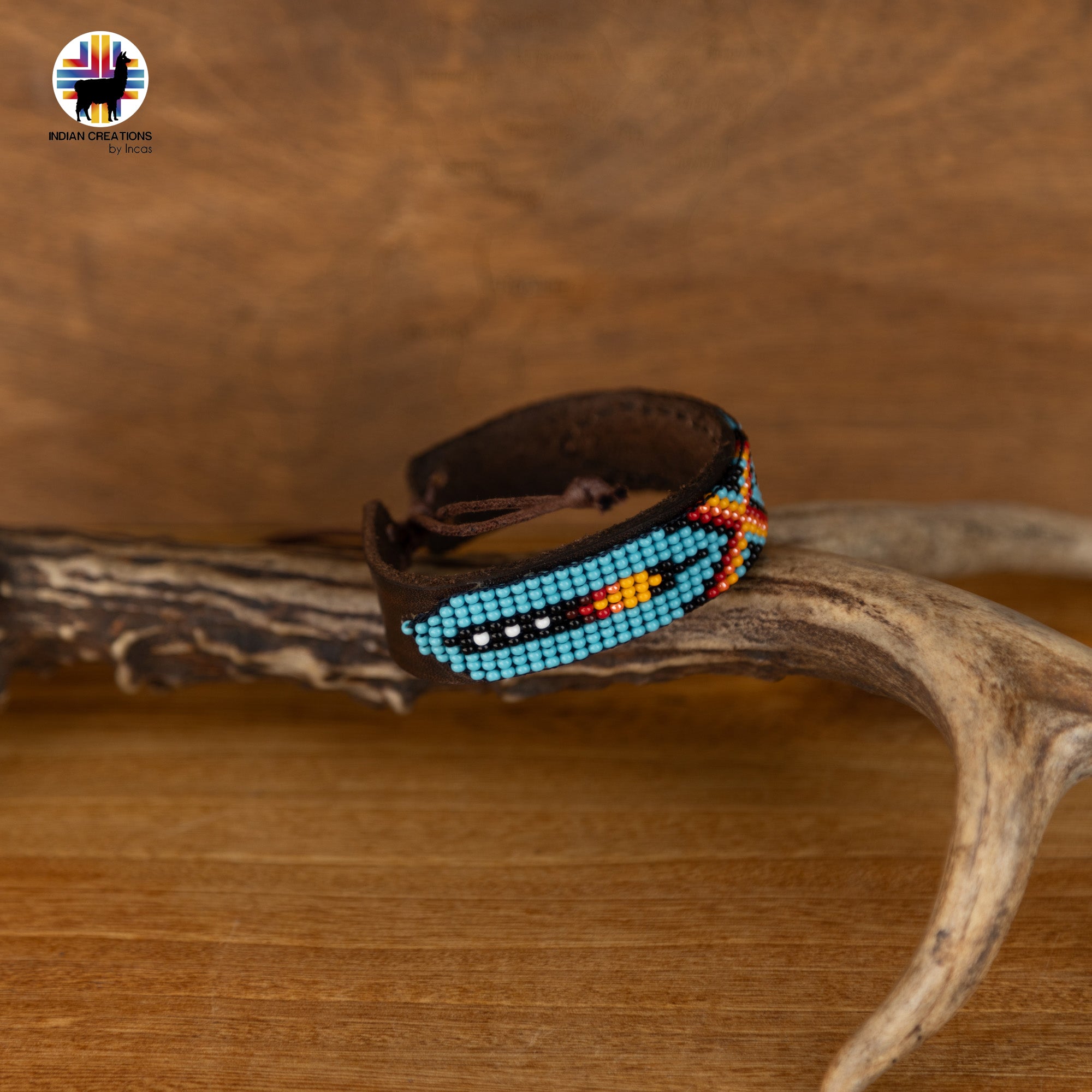 Beaded Cuff Bracelets. Handmade by Indigenous Hands. Leather Bracelets. Beaded Bracelets. Unisex.  Adjustable Strap.