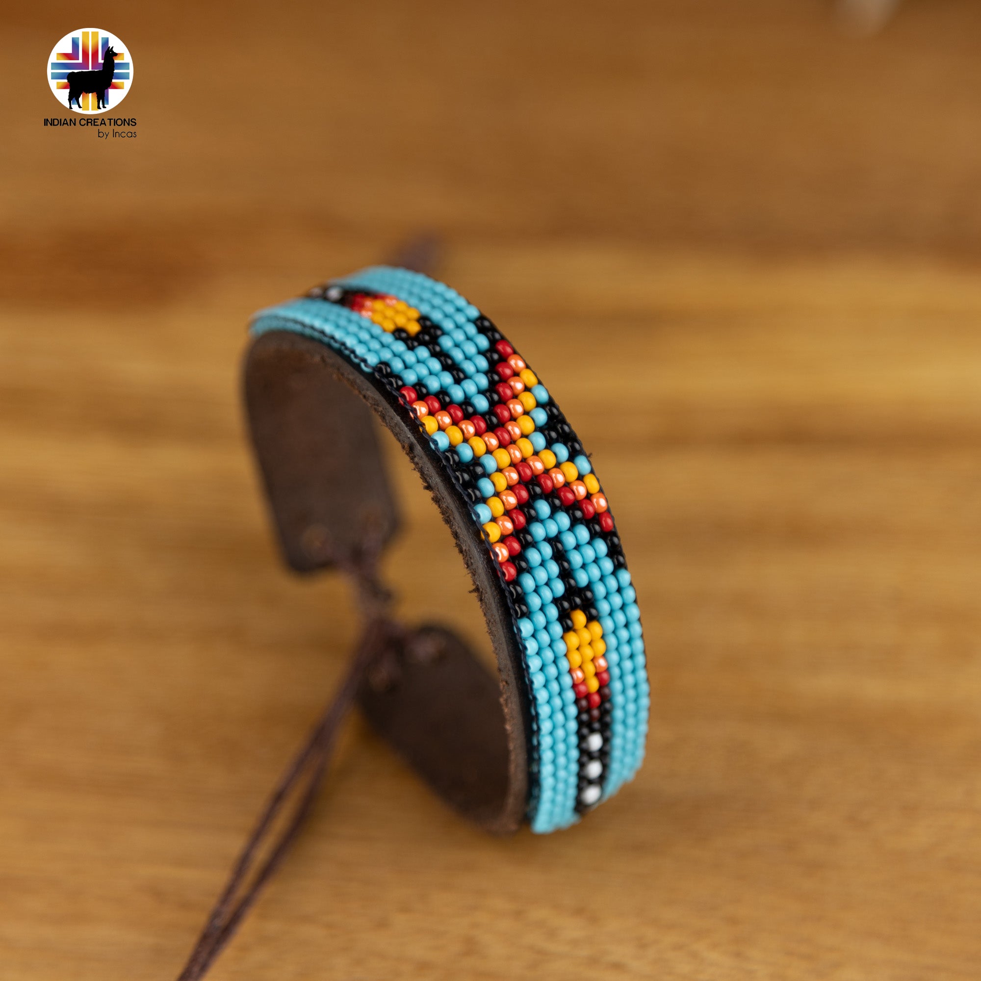 Beaded Cuff Bracelets. Handmade by Indigenous Hands. Leather Bracelets. Beaded Bracelets. Unisex.  Adjustable Strap.