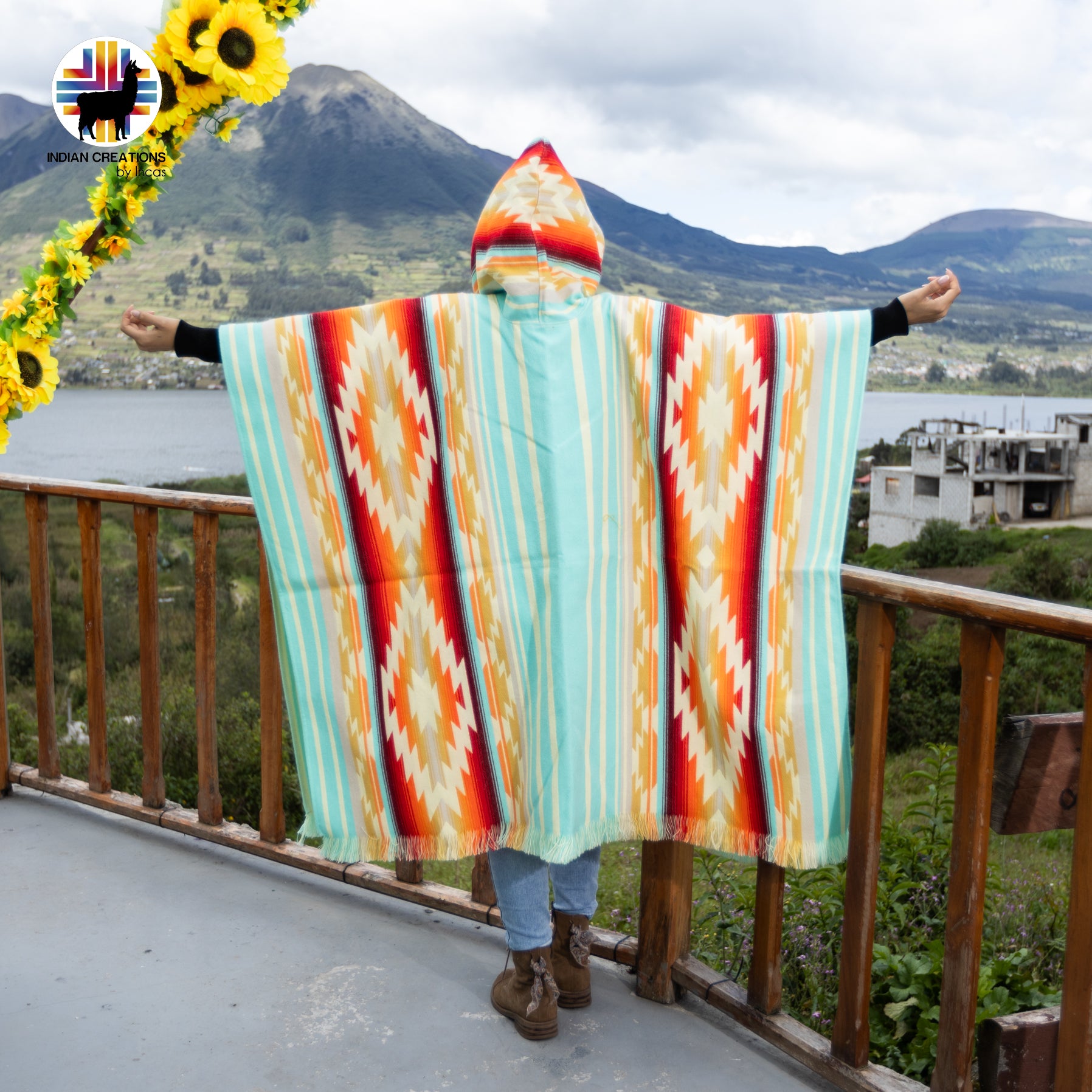 Lunenhill Gorge Alpaca Wool Poncho Handcrafted by Indigenous Hands.