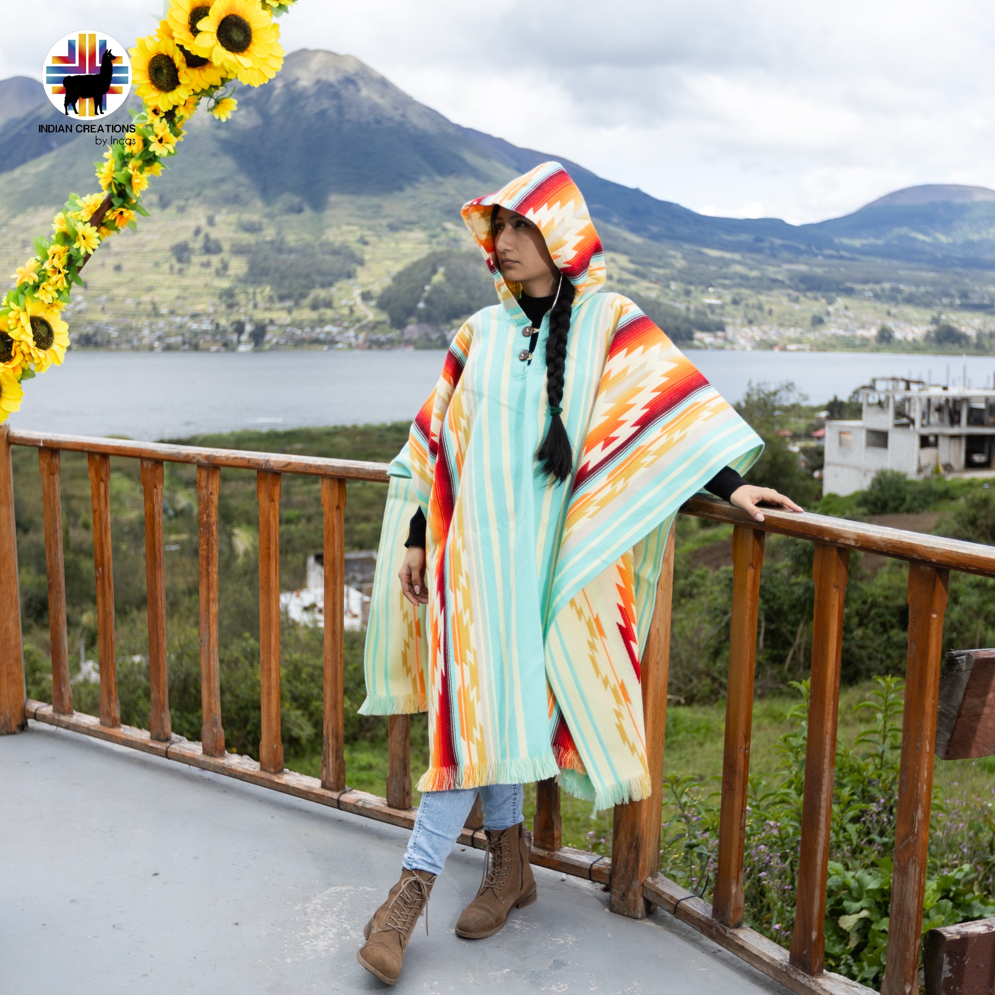 Lunenhill Gorge Alpaca Wool Poncho Handcrafted by Indigenous Hands.