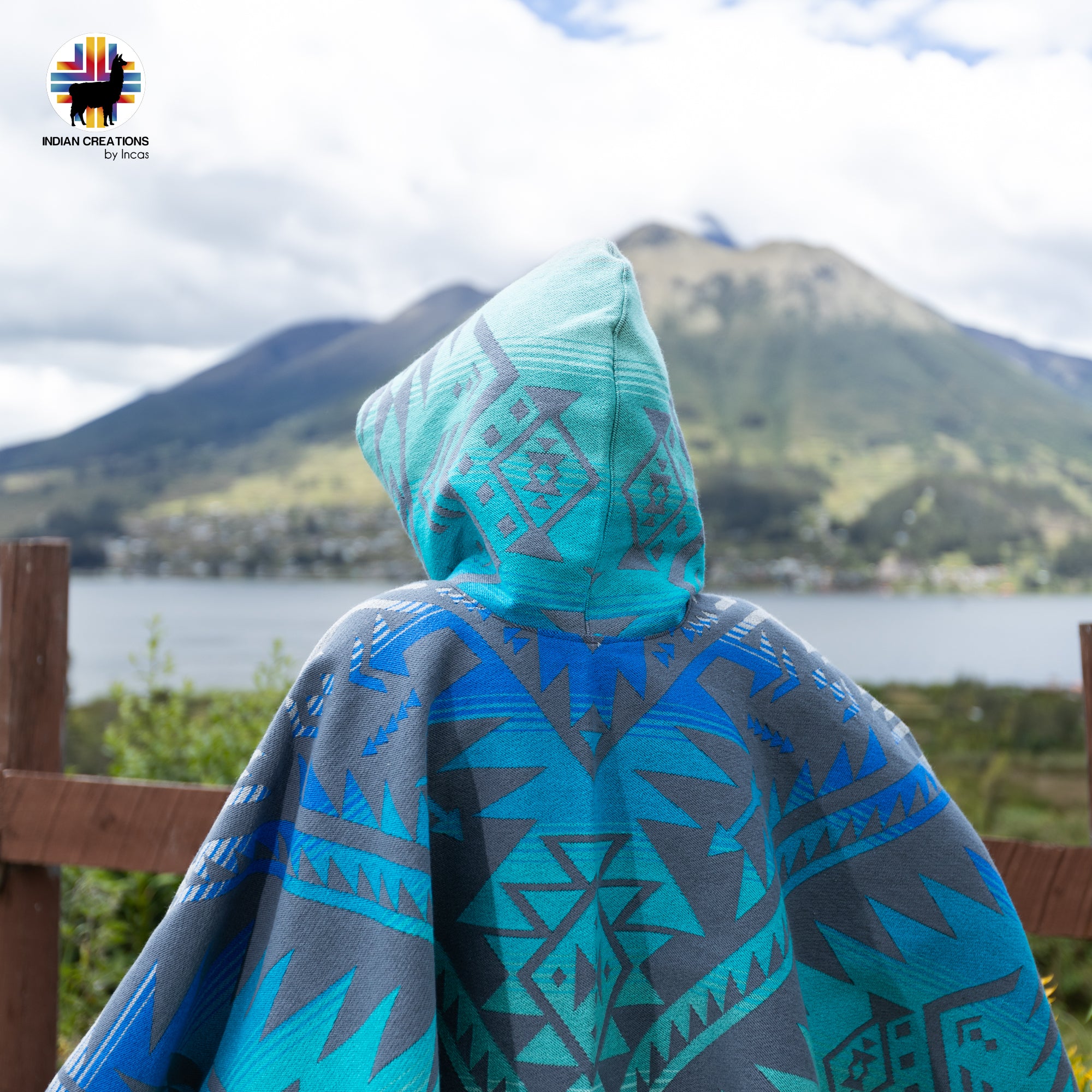Westfjords Alpaca Wool Poncho Handcrafted by Indigenous Hands.