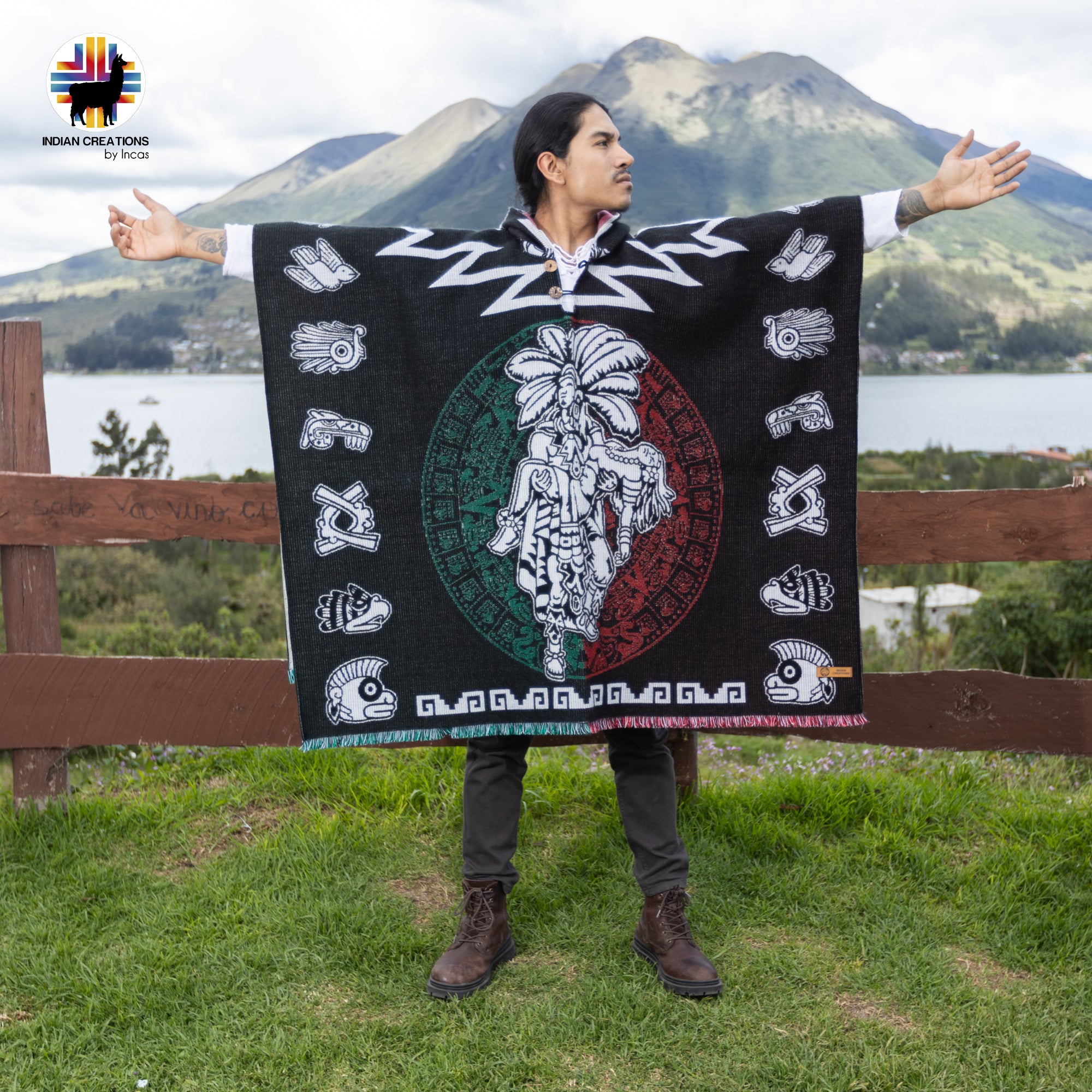 Ancestral Lands Alpaca Wool Poncho Handcrafted by Indigenous Hands.