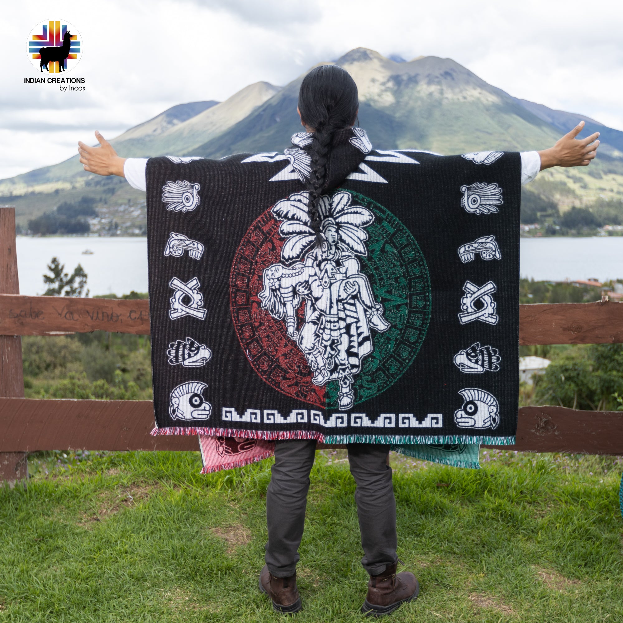 Ancestral Lands Alpaca Wool Poncho Handcrafted by Indigenous Hands.
