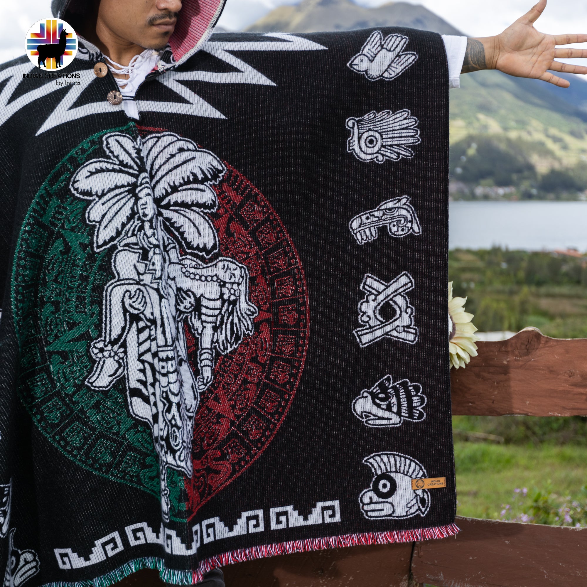 Ancestral Lands Alpaca Wool Poncho Handcrafted by Indigenous Hands.