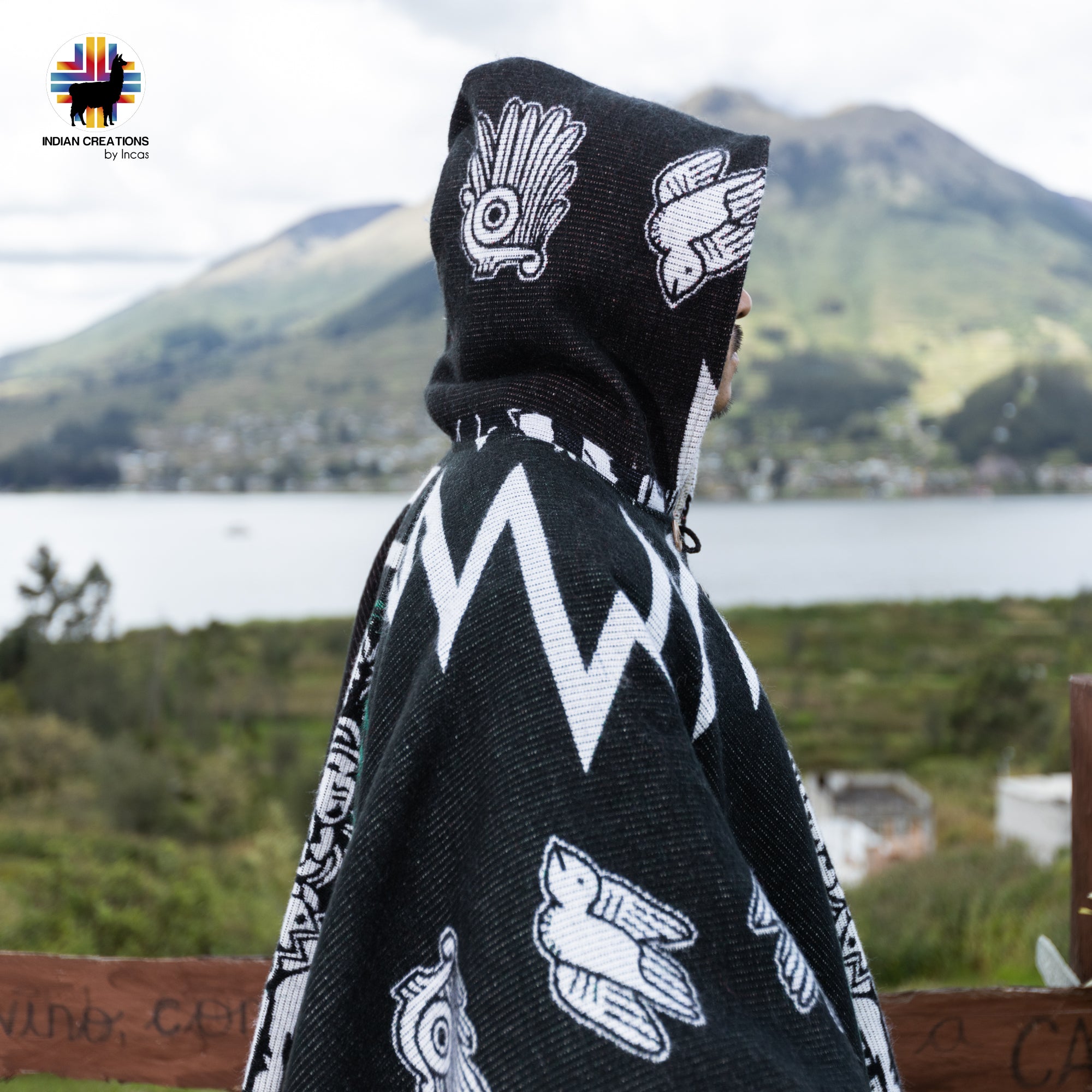 Ancestral Lands Alpaca Wool Poncho Handcrafted by Indigenous Hands.