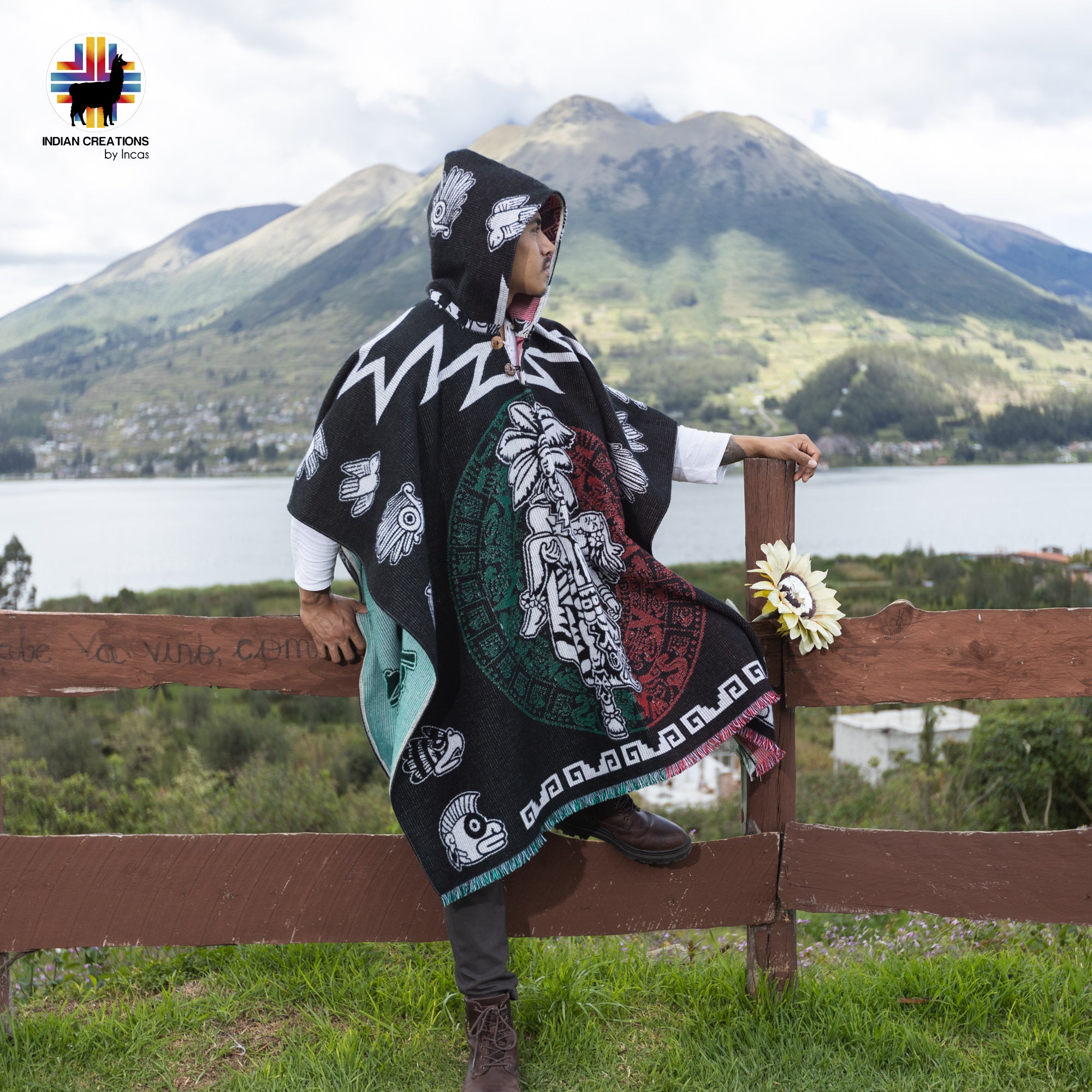 Ancestral Lands Alpaca Wool Poncho Handcrafted by Indigenous Hands.