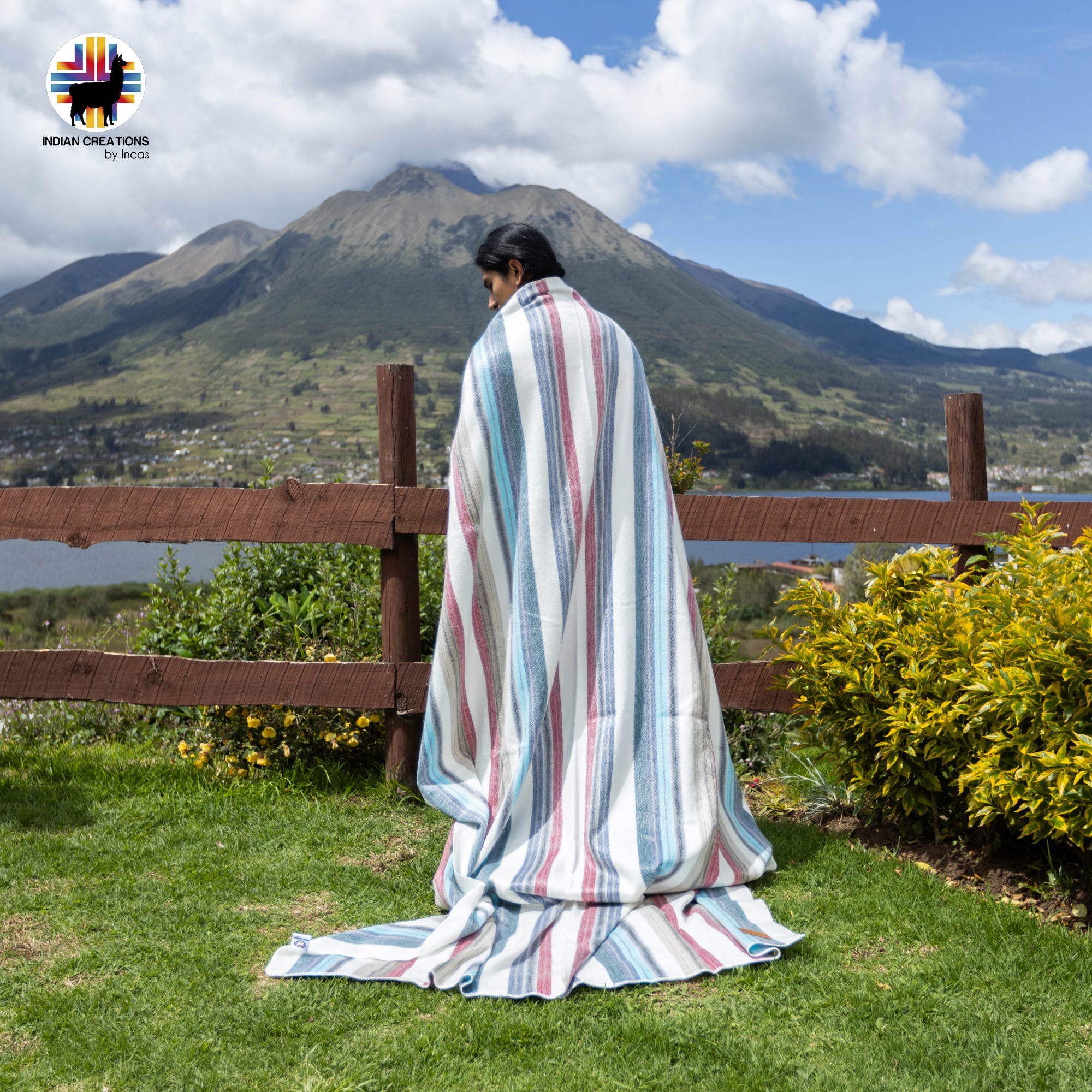 Tahoe Baby Alpaca Wool Blanket. Lightweight.