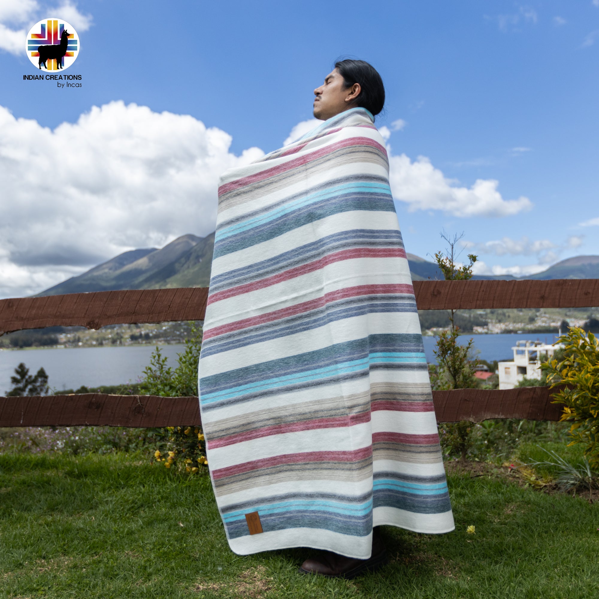 Tahoe Baby Alpaca Wool Blanket. Lightweight.