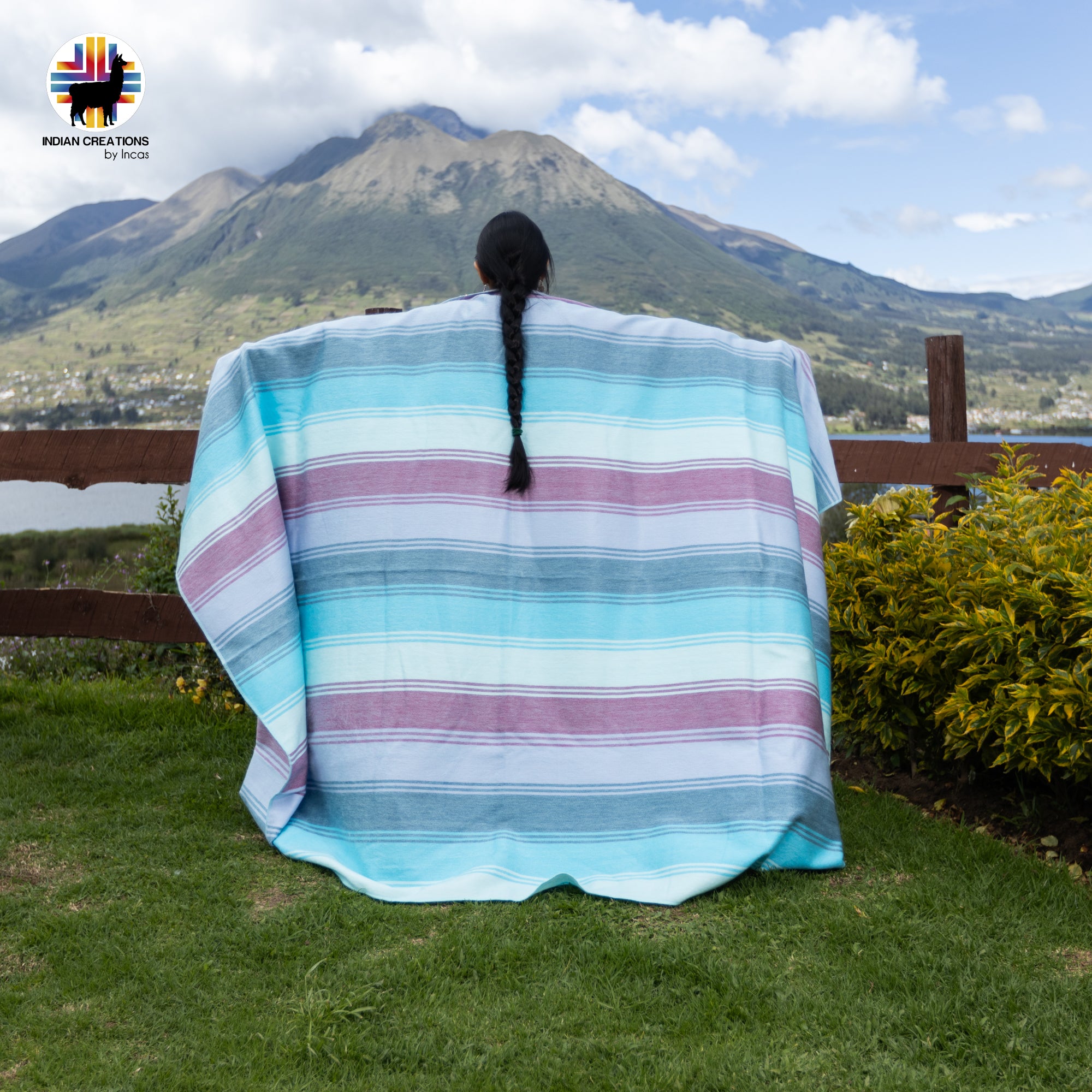 Lilac Baby Alpaca Wool Blanket. Lightweight.