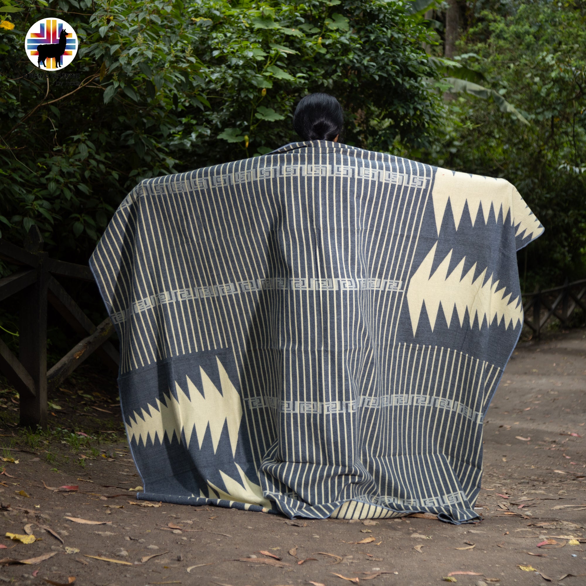 Shungite Handmade Alpaca Wool Blanket. Queen Size.
