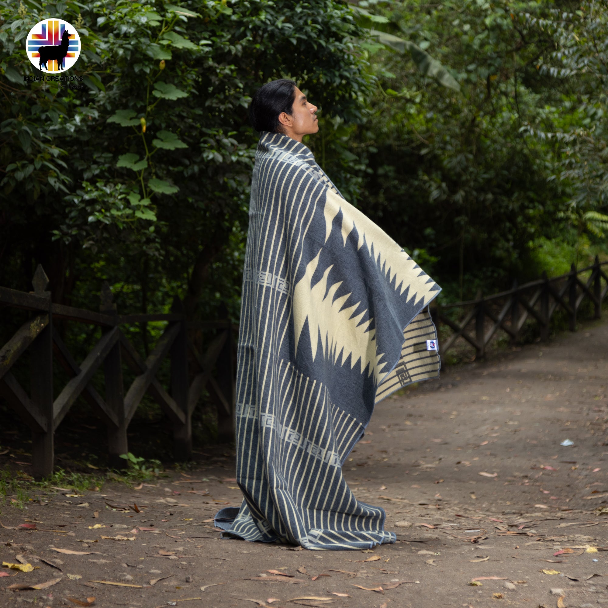 Shungite Handmade Alpaca Wool Blanket. Queen Size.