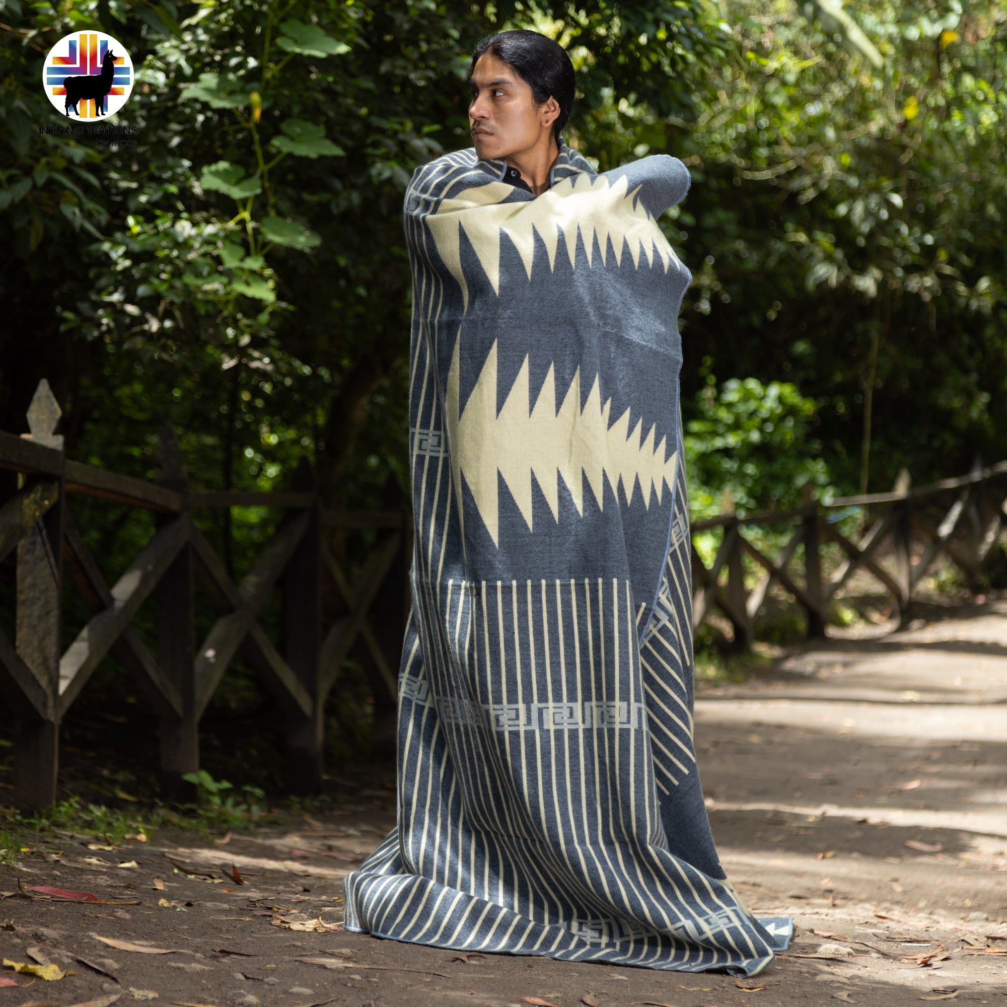 Shungite Handmade Alpaca Wool Blanket. Queen Size.
