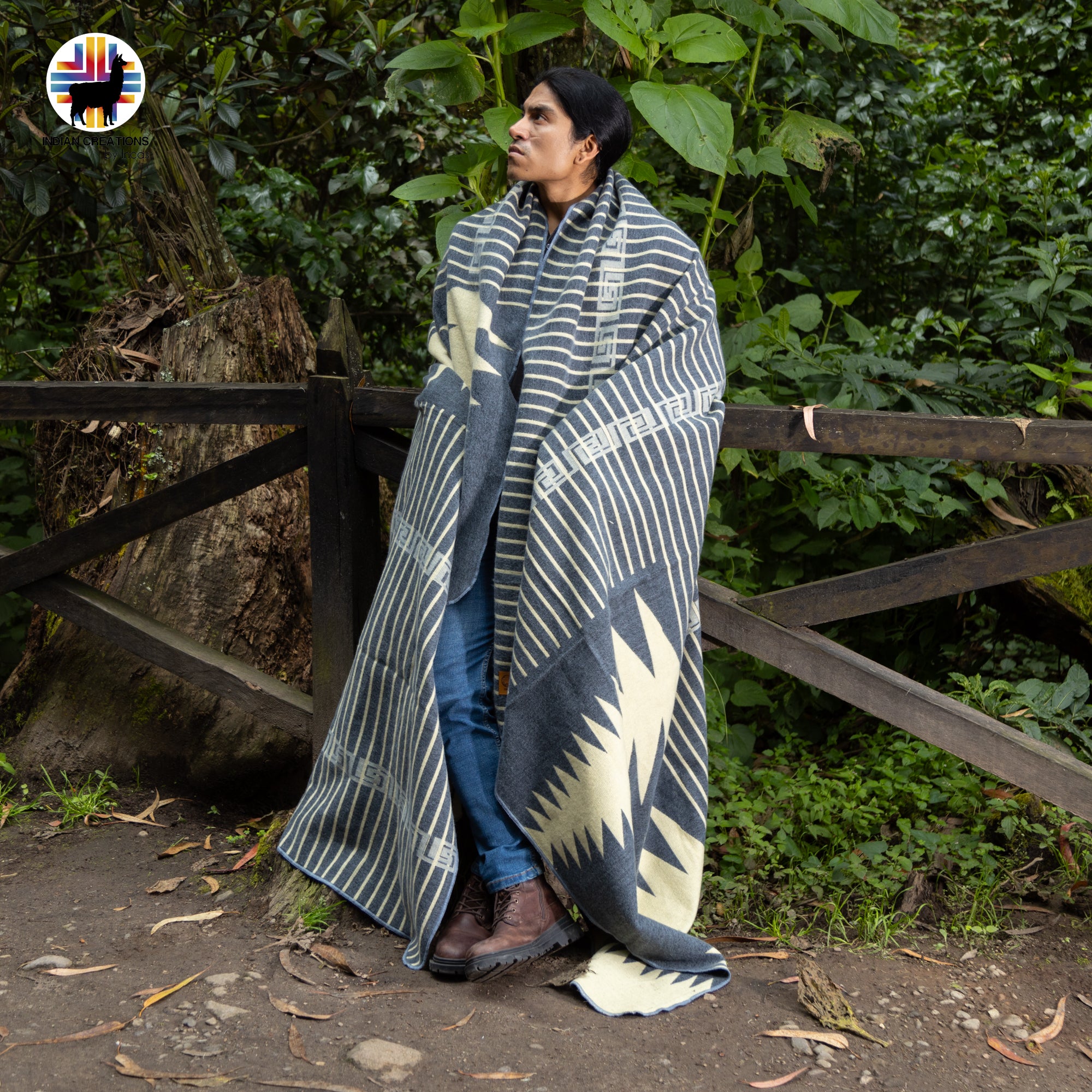 Shungite Handmade Alpaca Wool Blanket. Queen Size.