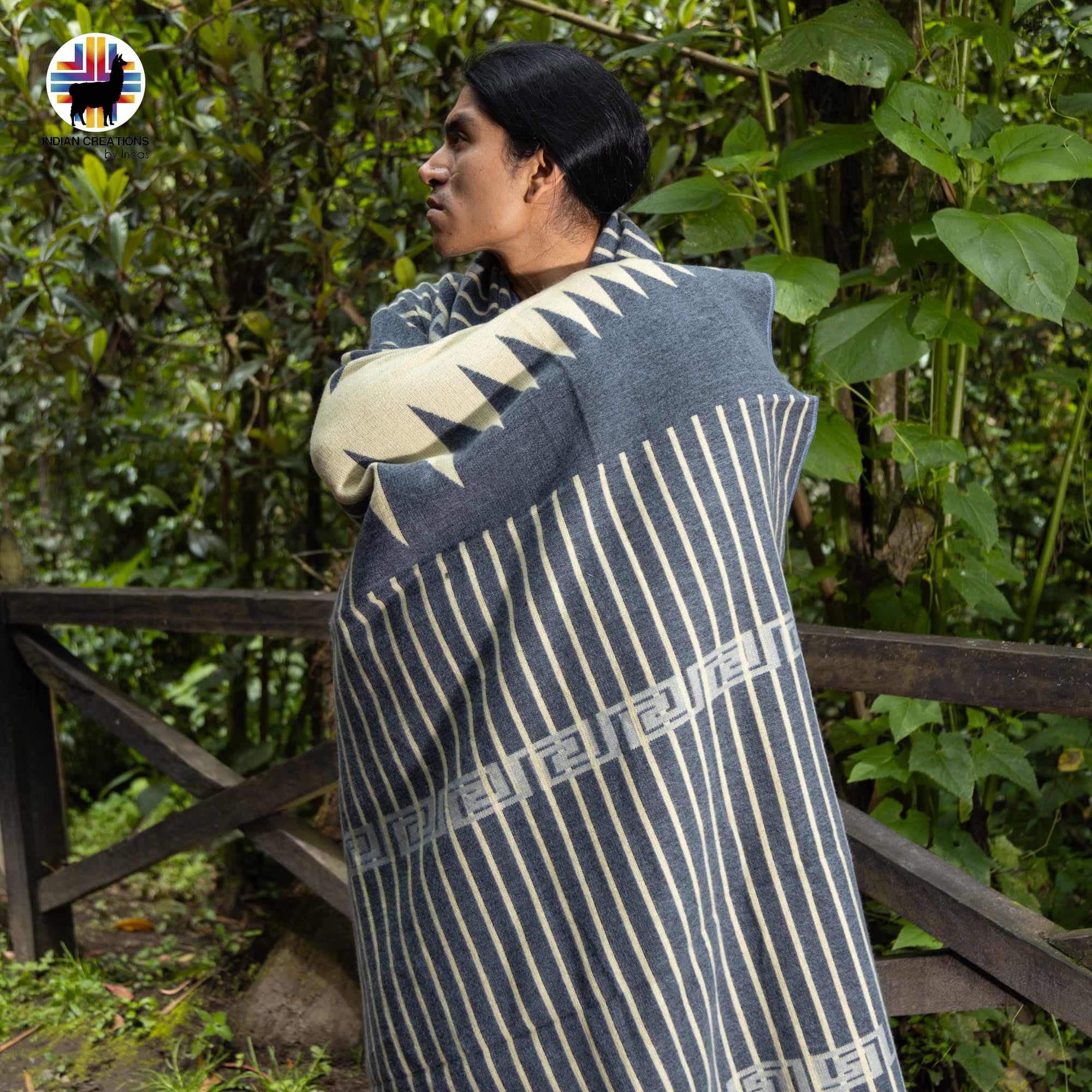 Shungite Handmade Alpaca Wool Blanket. Queen Size.