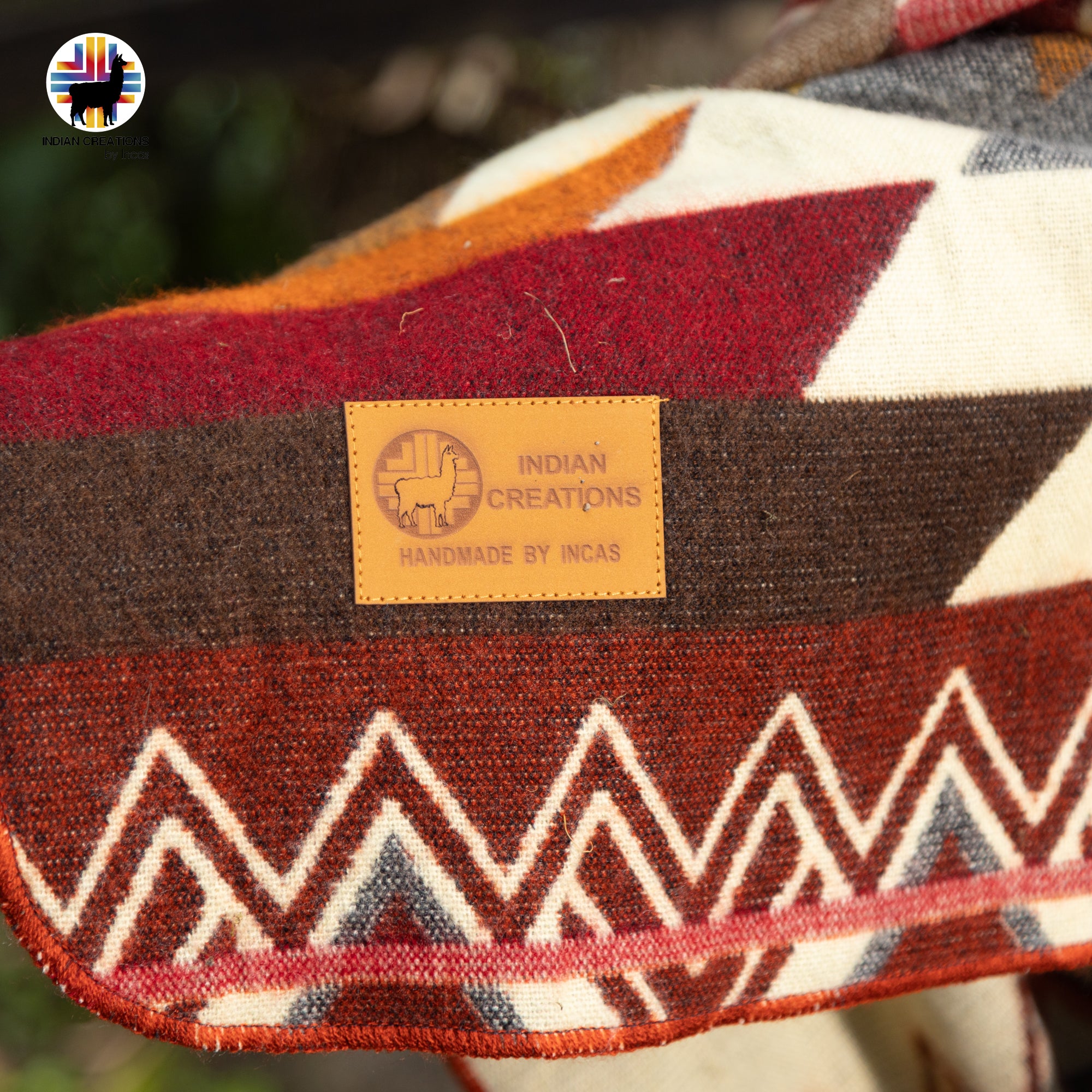 Physalis Alkekengi Handmade Alpaca Wool Blanket. Queen Size.