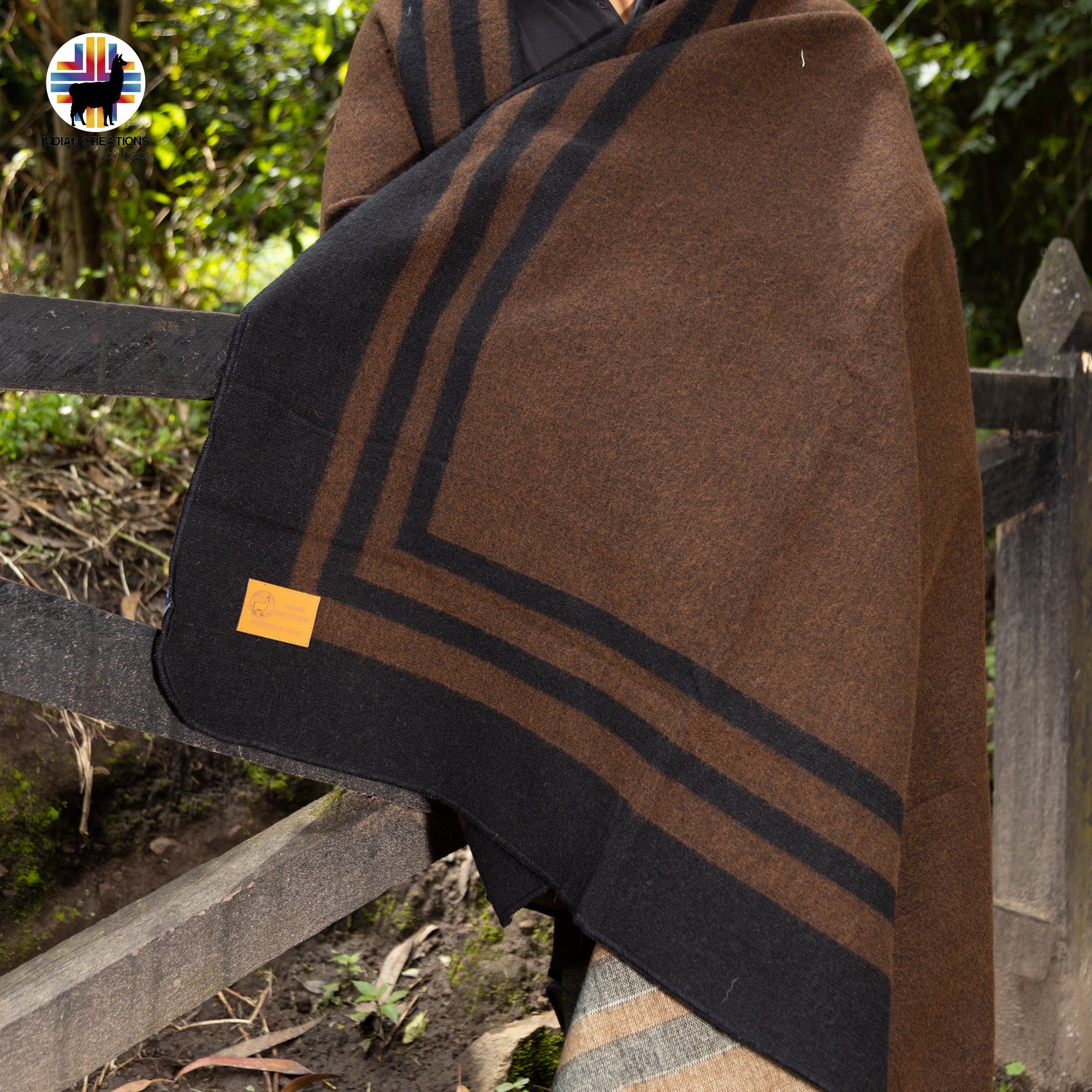 Boat Orchid Handmade Alpaca Wool Blanket. Queen Size.