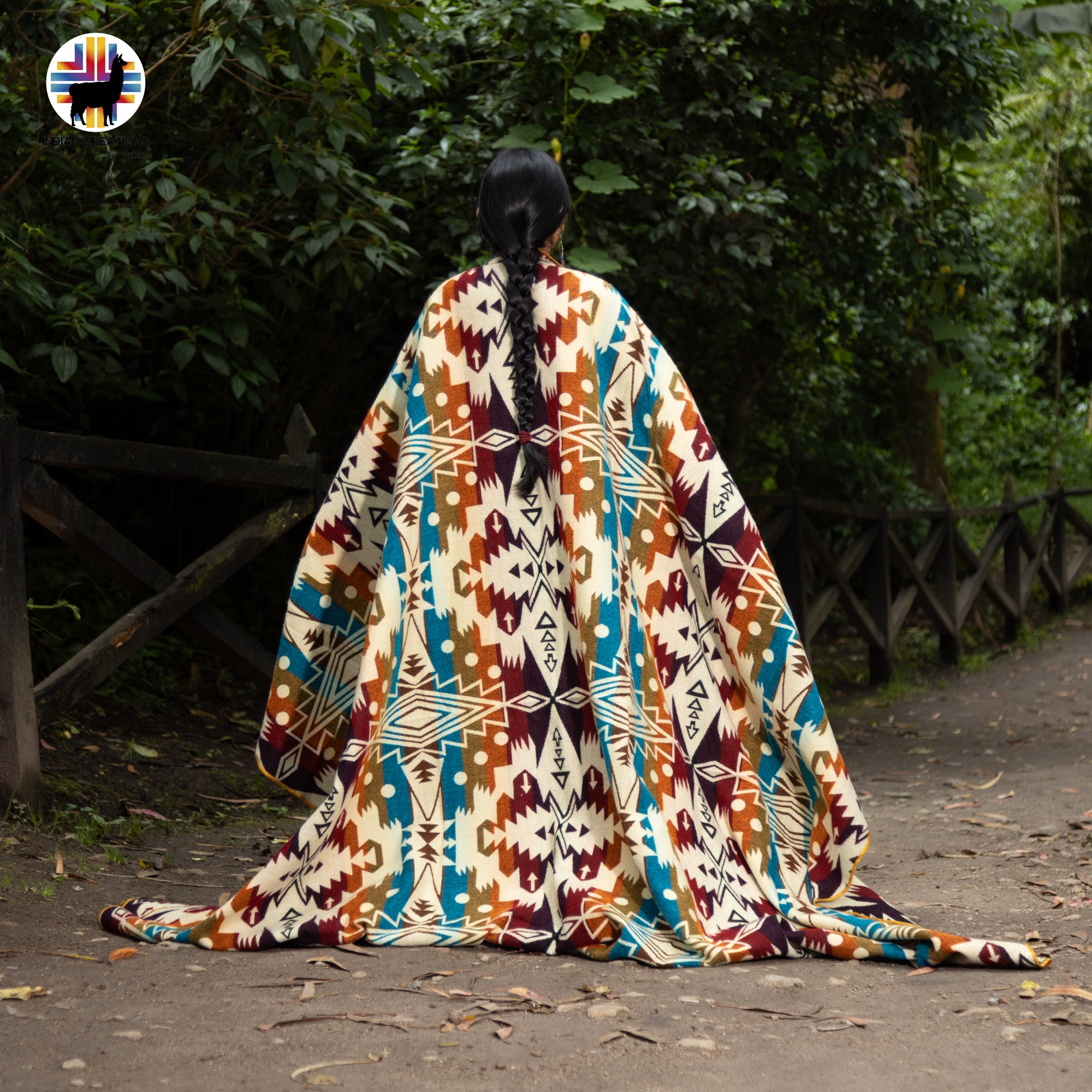 Lantana Handmade Alpaca Wool Blanket. Queen Size.