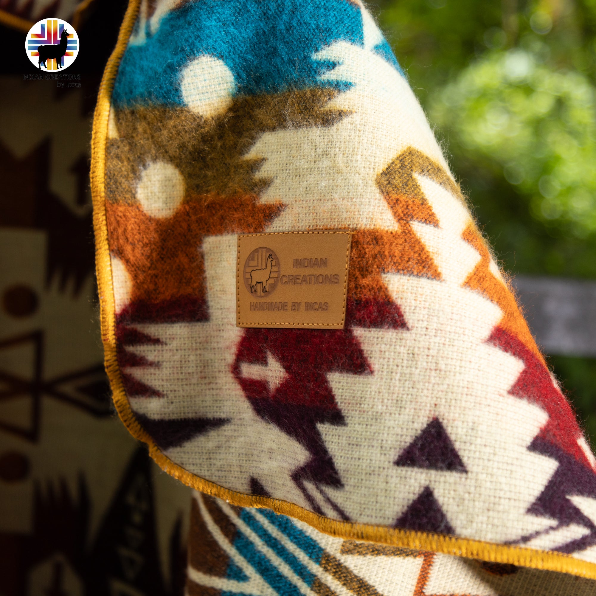 Lantana Handmade Alpaca Wool Blanket. Queen Size.