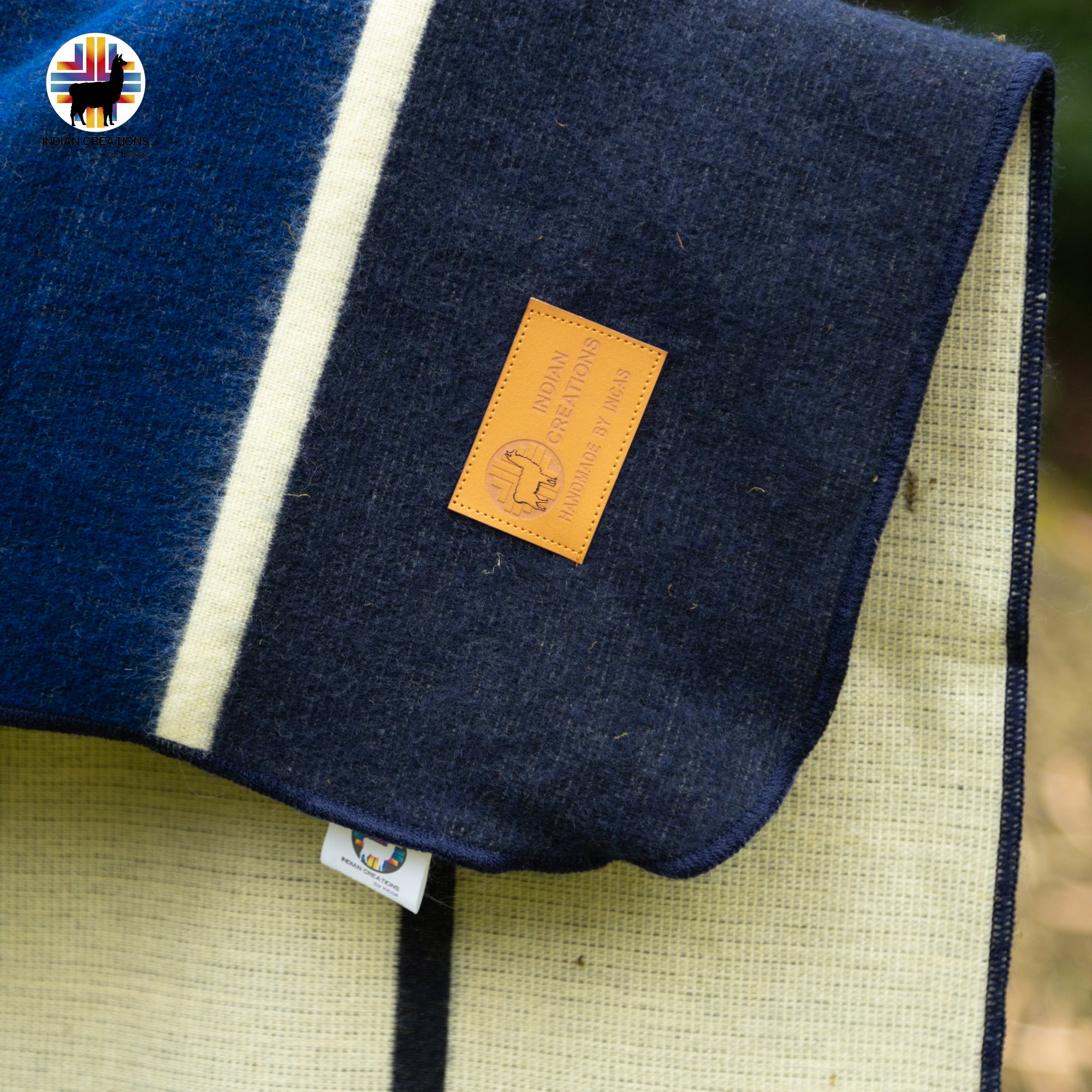 Ipomoea tricolor Handmade Alpaca Wool Blanket. Queen Size.